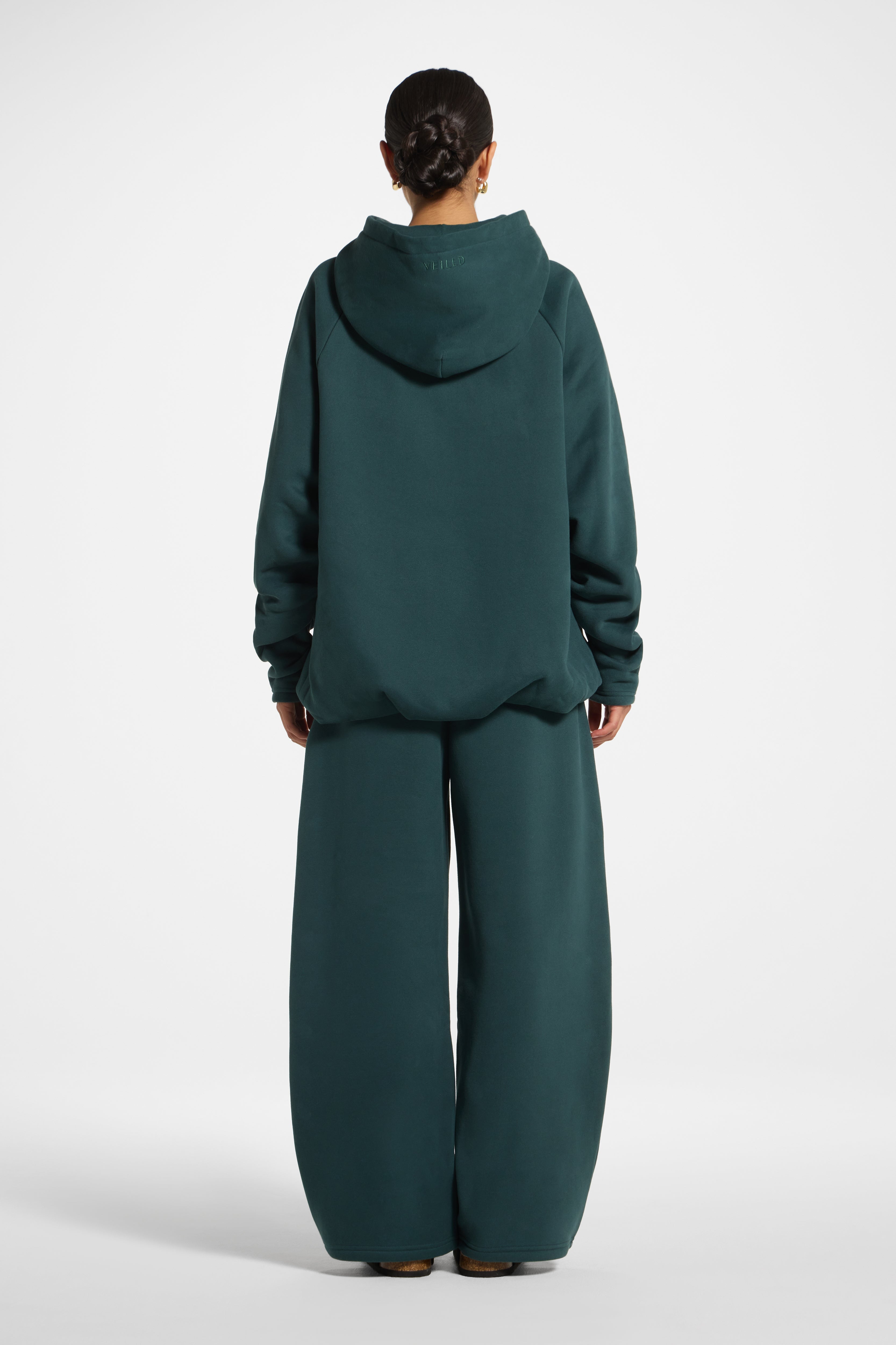 Cotton Pleated Lounge Set - Pine Co-ord Set Veiled 