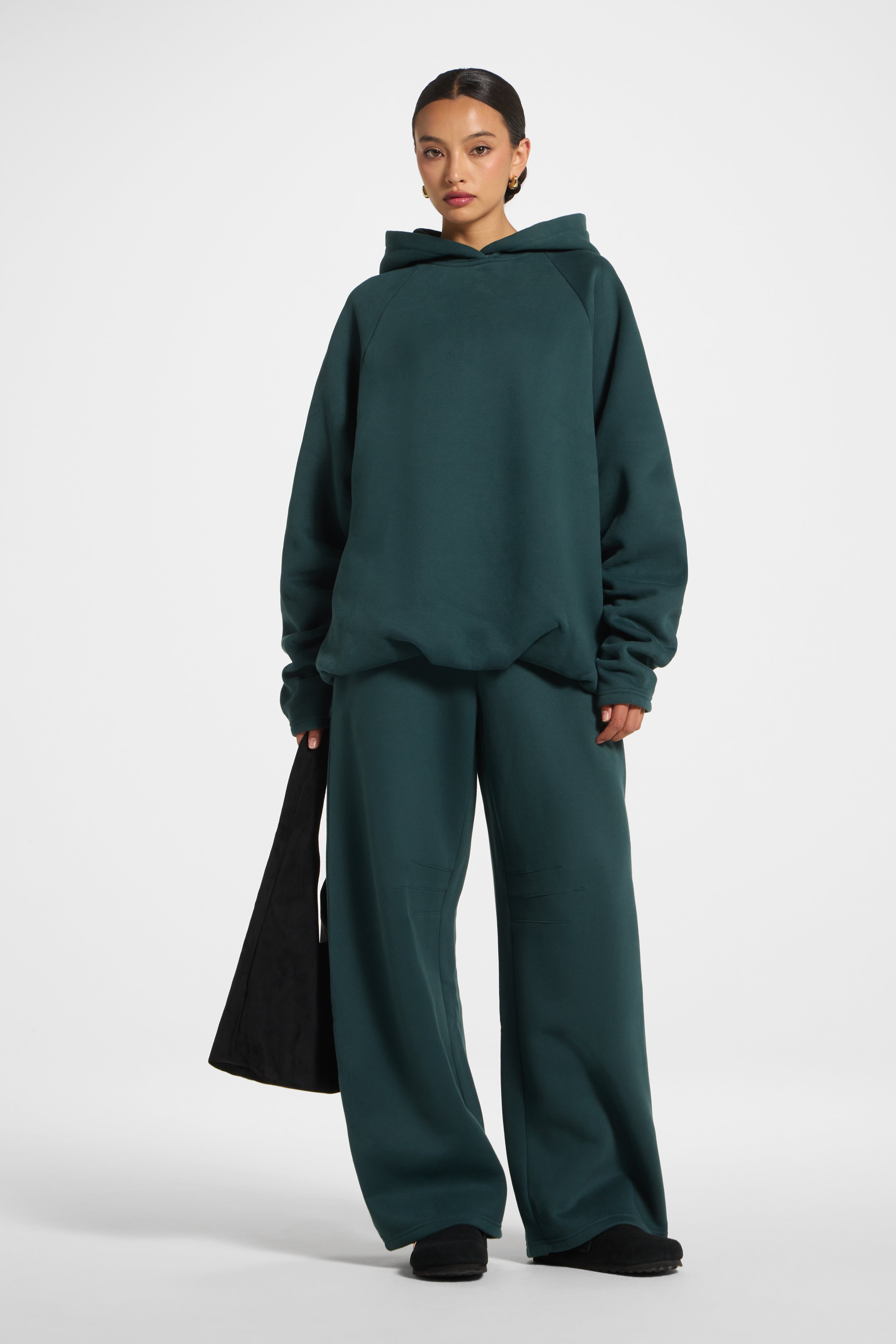 Cotton Pleated Lounge Set - Pine Co-ord Set Veiled 