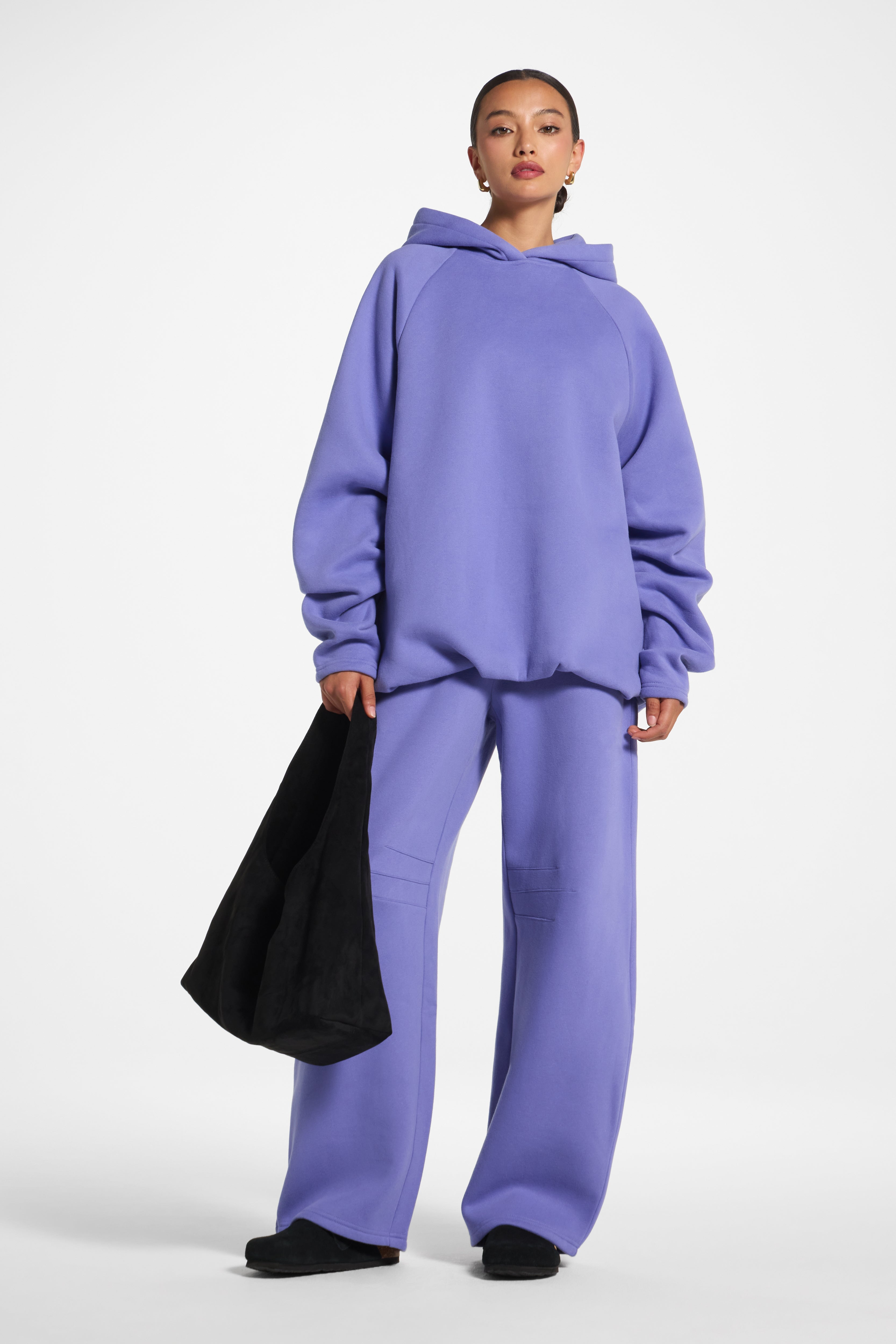 Cotton Pleated Lounge Set - Violet Ice Co-ord Set Veiled 