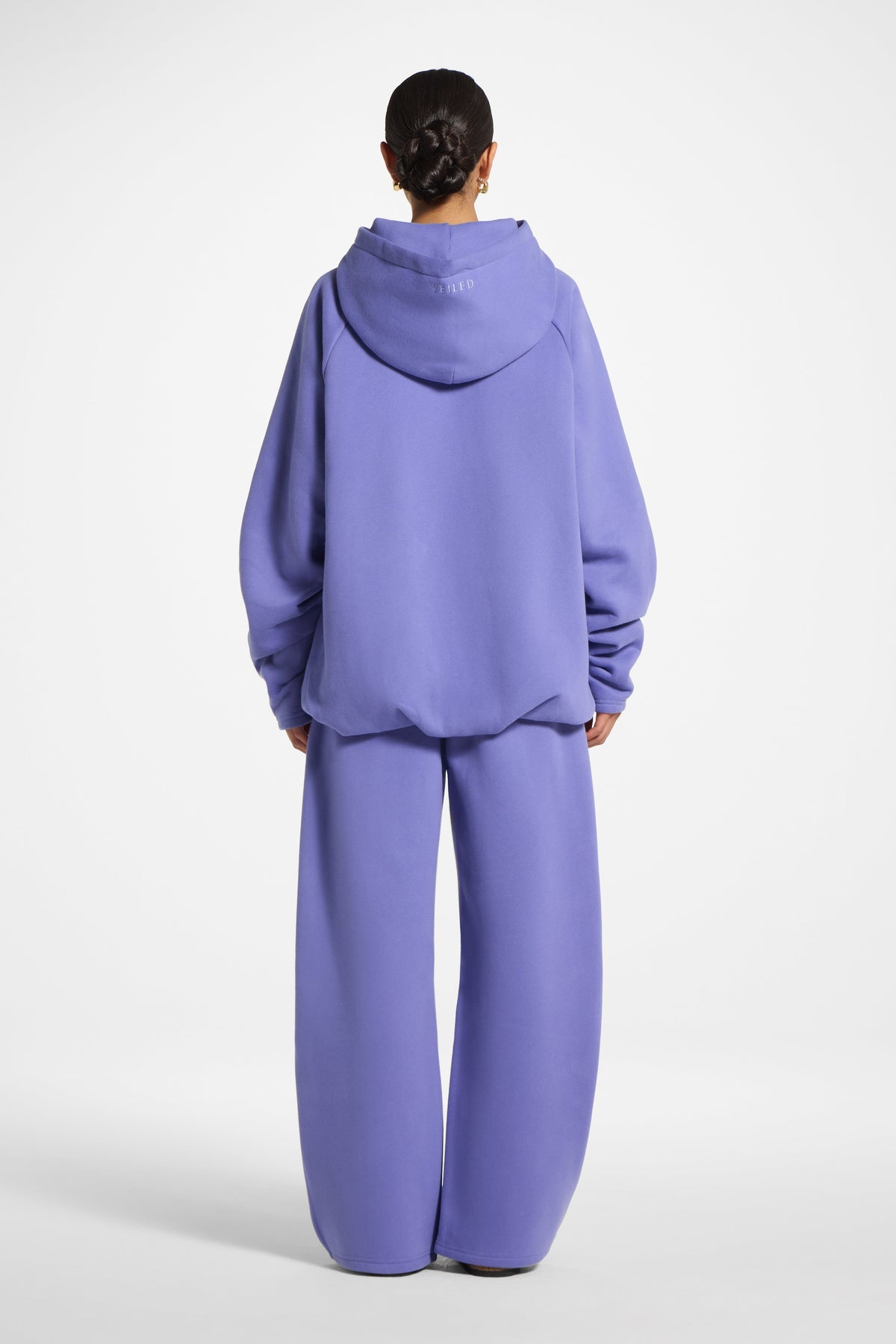 Cotton Pleated Lounge Set - Violet Ice Co-ord Set Veiled 