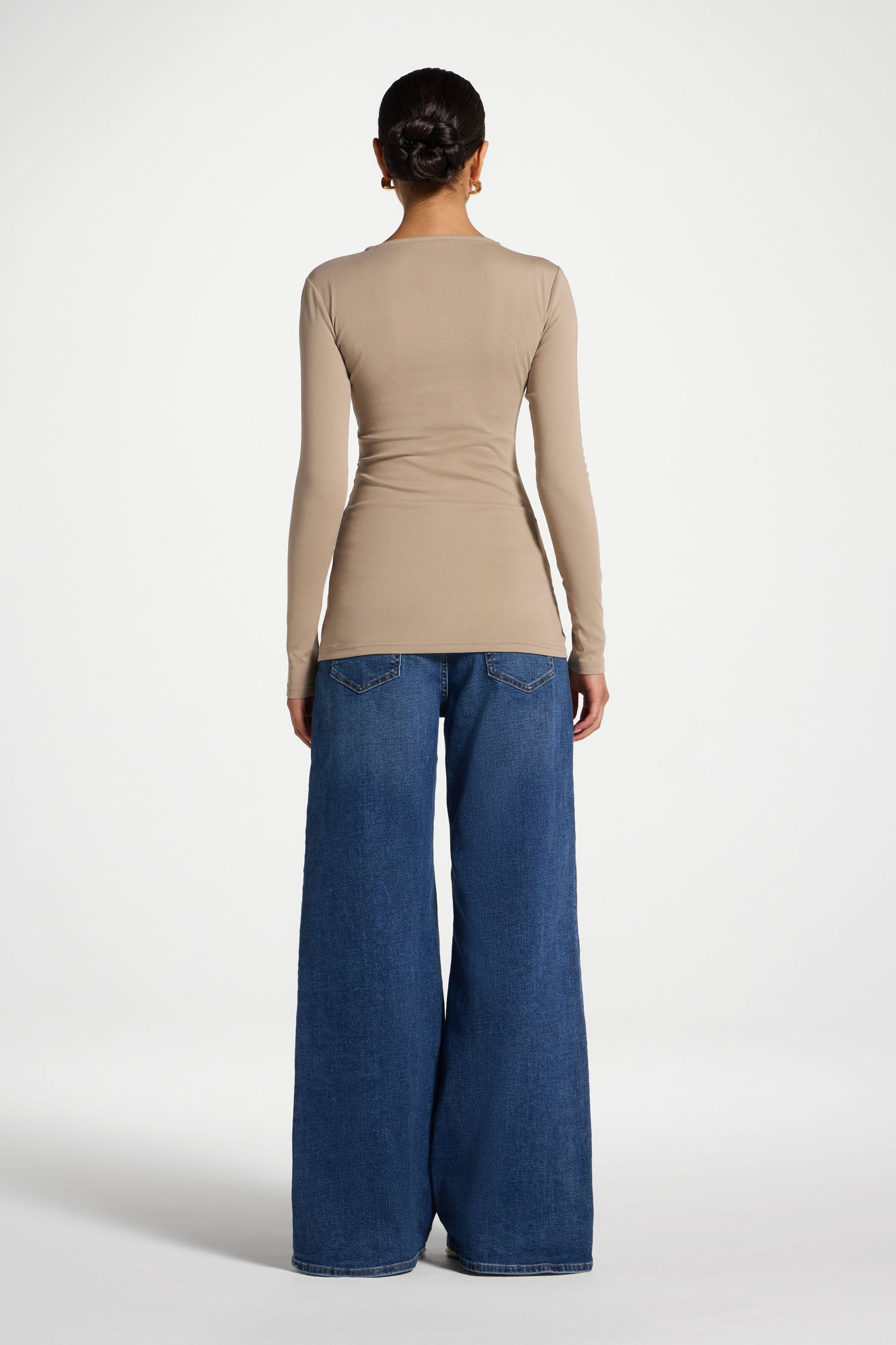 Cotton Side Tie Top - Driftwood Top Veiled 