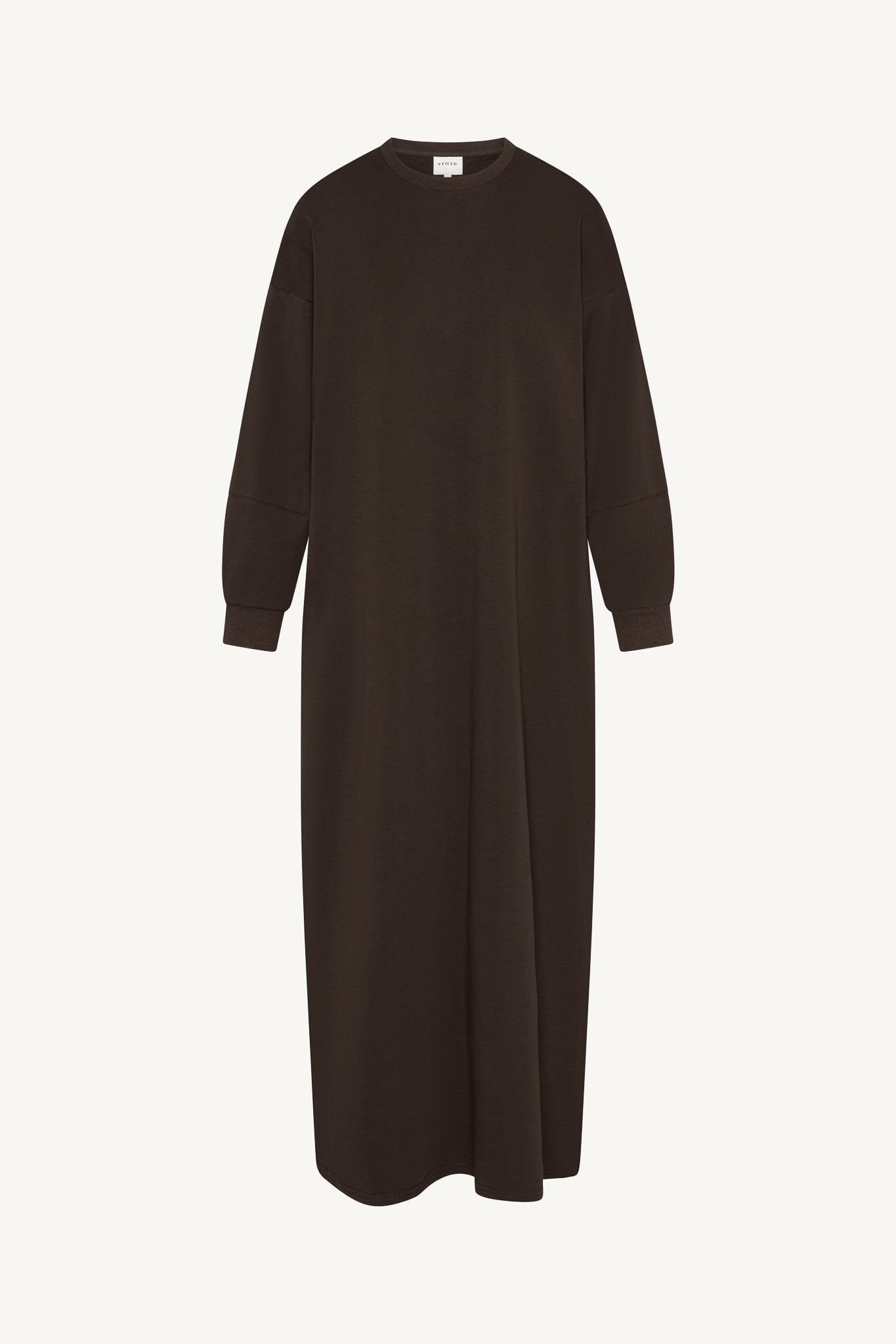 Cotton Sweatshirt Dress - Chocolate Abayas Veiled 