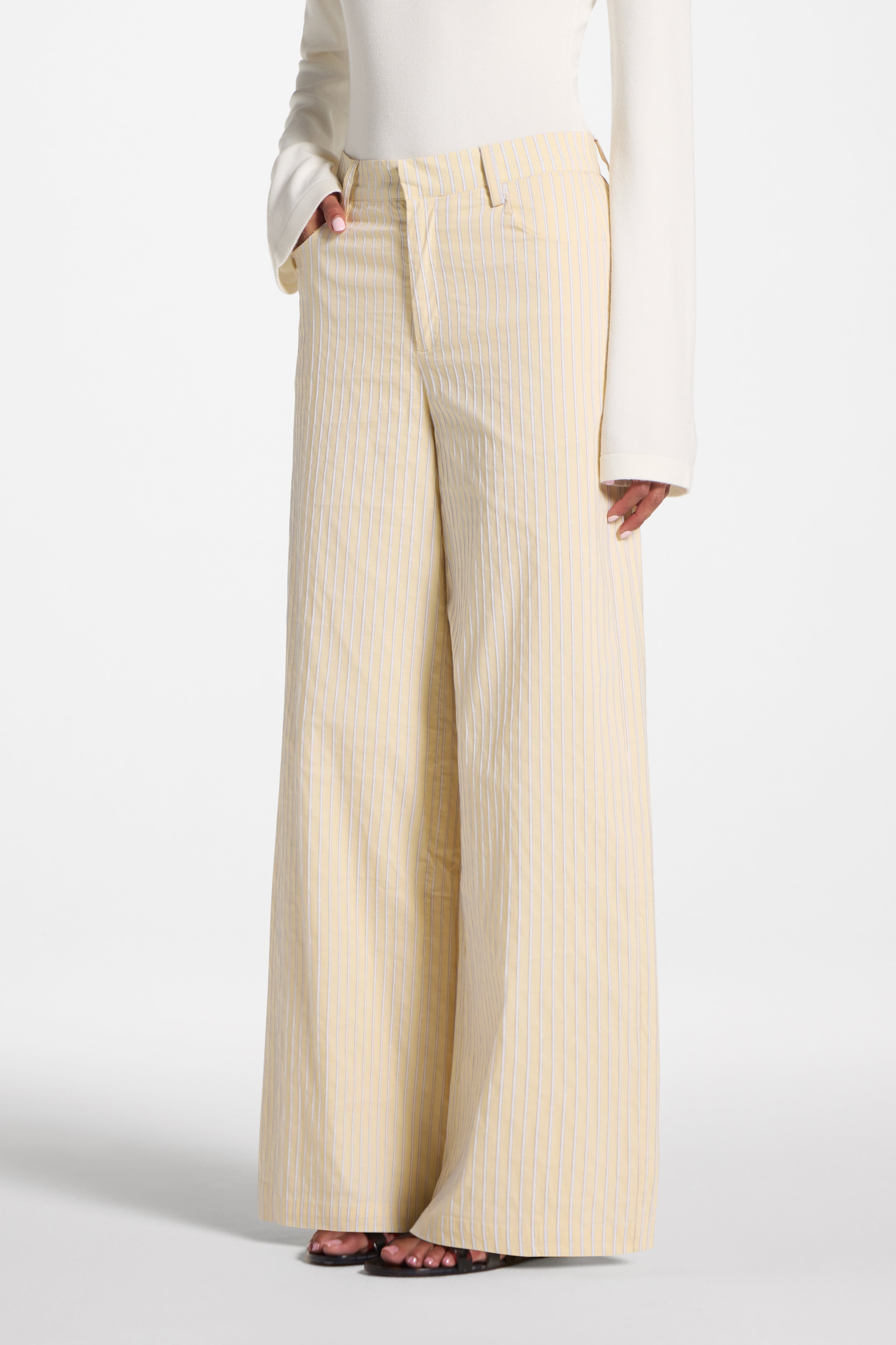 Cotton Wide Leg Pant - Butter Pants Veiled 