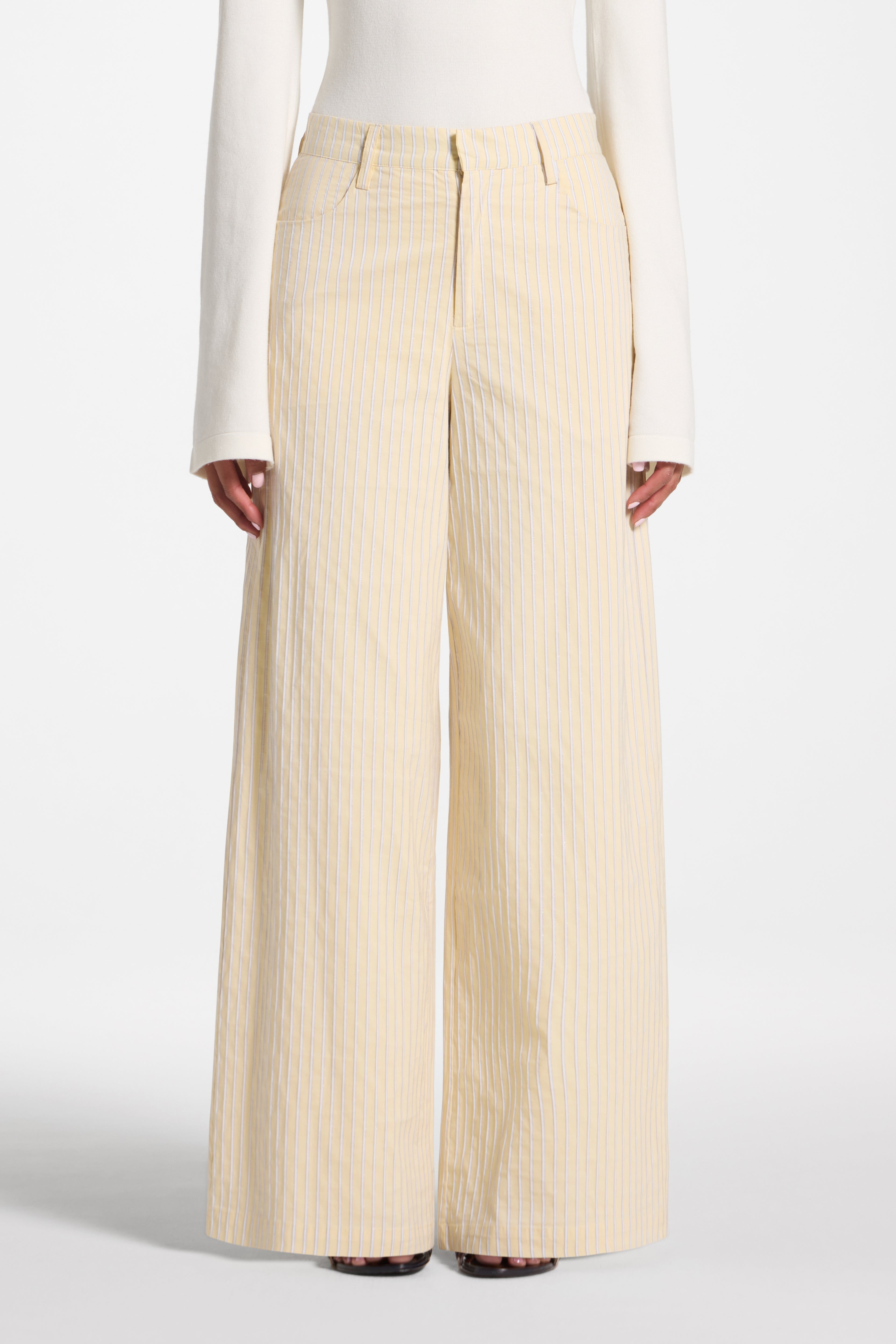 Cotton Wide Leg Pant - Butter Pants Veiled 