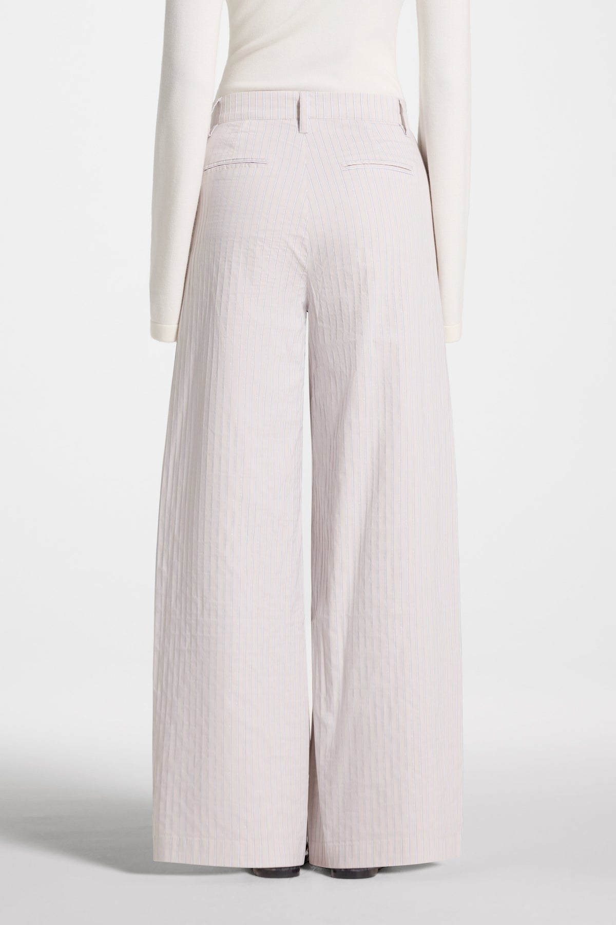 Cotton Wide Leg Pant - Stone Pants Veiled 