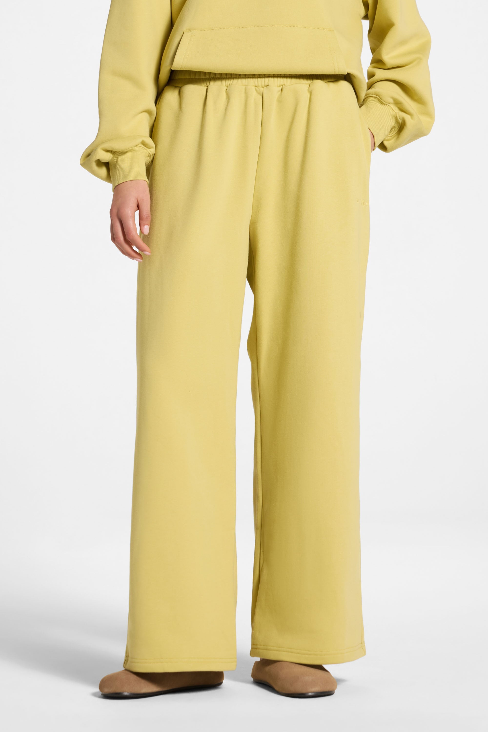 Cotton Wide Leg Sweatpants - Citron Abayas Veiled 