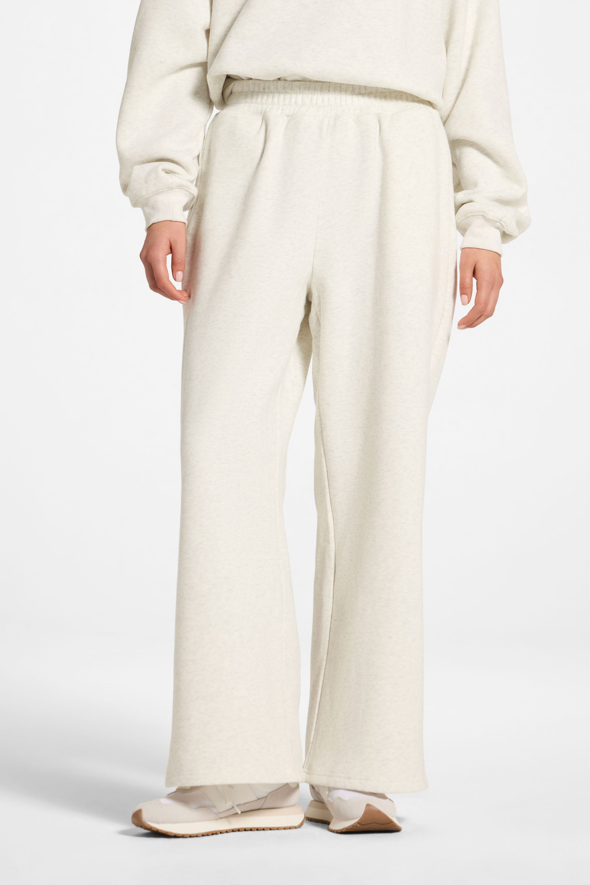 Cotton Wide Leg Sweatpants - Heather Grey Abayas Veiled 