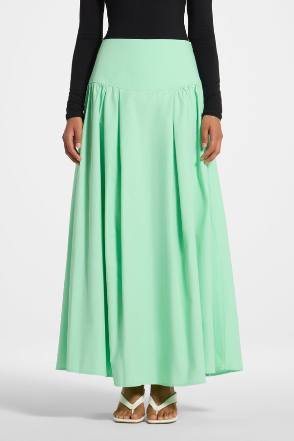 Cotton Wide Yoke Skirt - Jelly Mint Skirt Veiled 