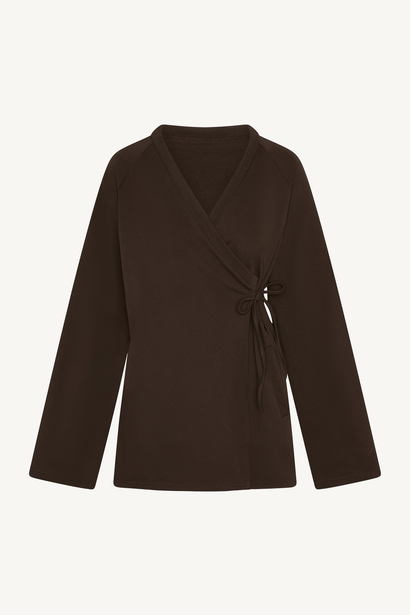 Cotton Wrap Sweatshirt - Coffee Abayas Veiled 