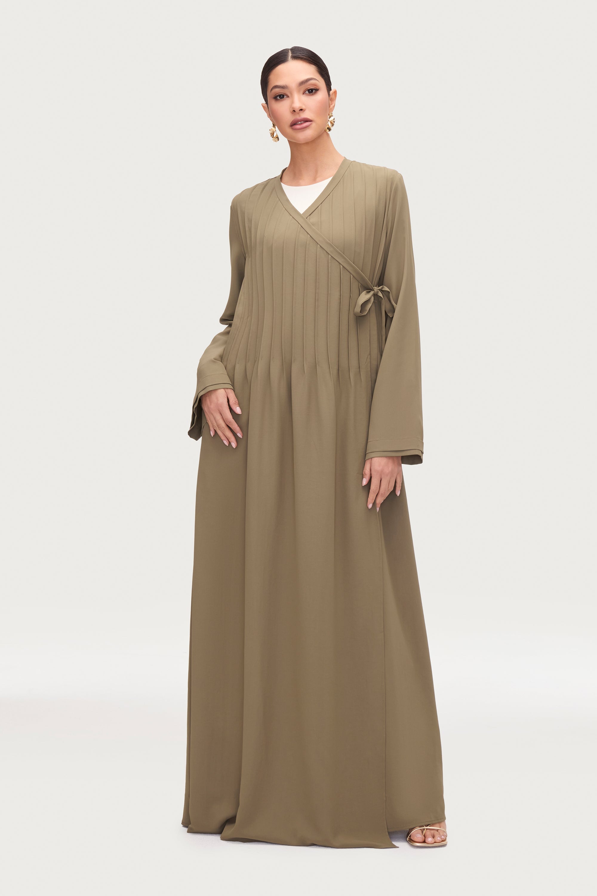 Dania Crossover Tie Open Abaya -Za'atar Abayas Veiled 