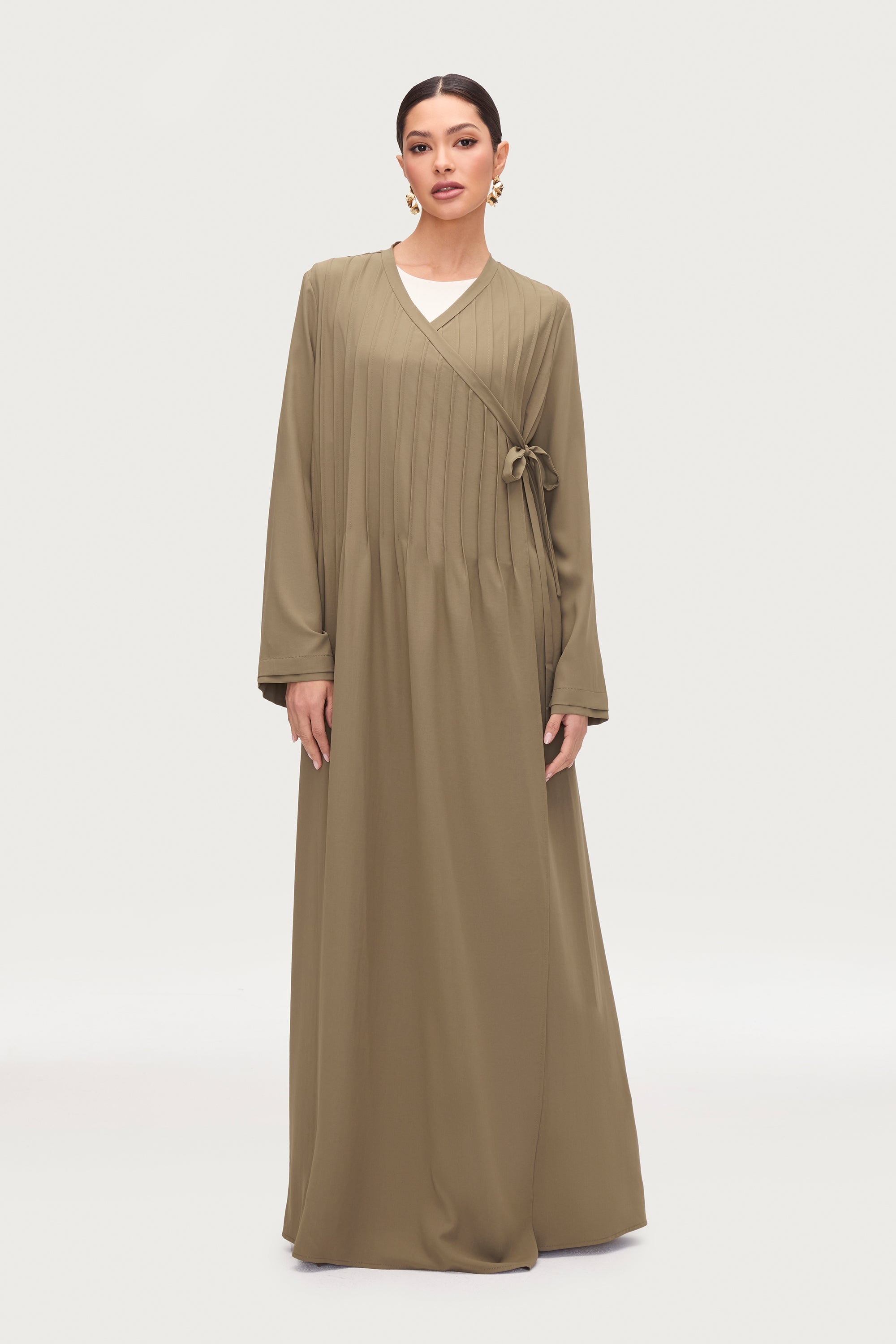 Dania Crossover Tie Open Abaya -Za'atar Abayas Veiled 