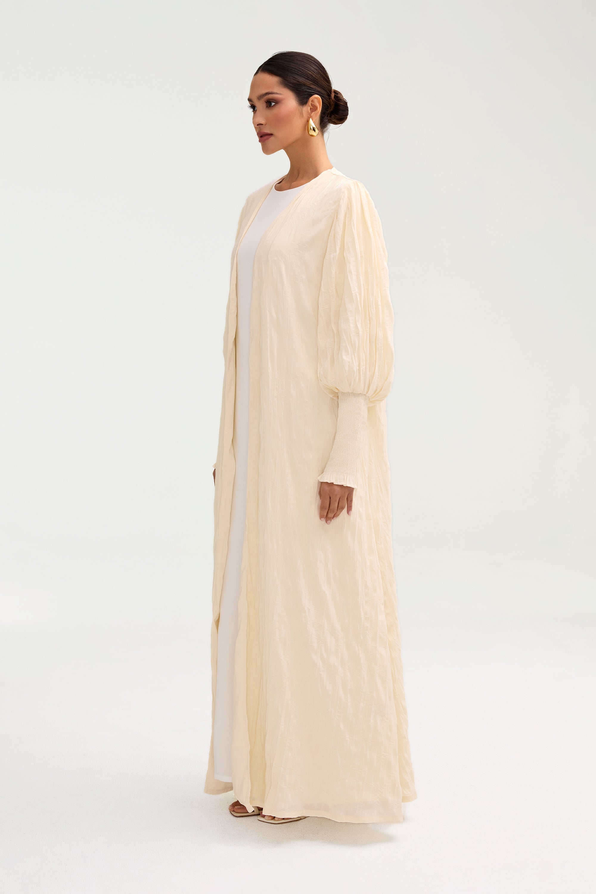Deena Open Abaya - Coconut Clothing Veiled 