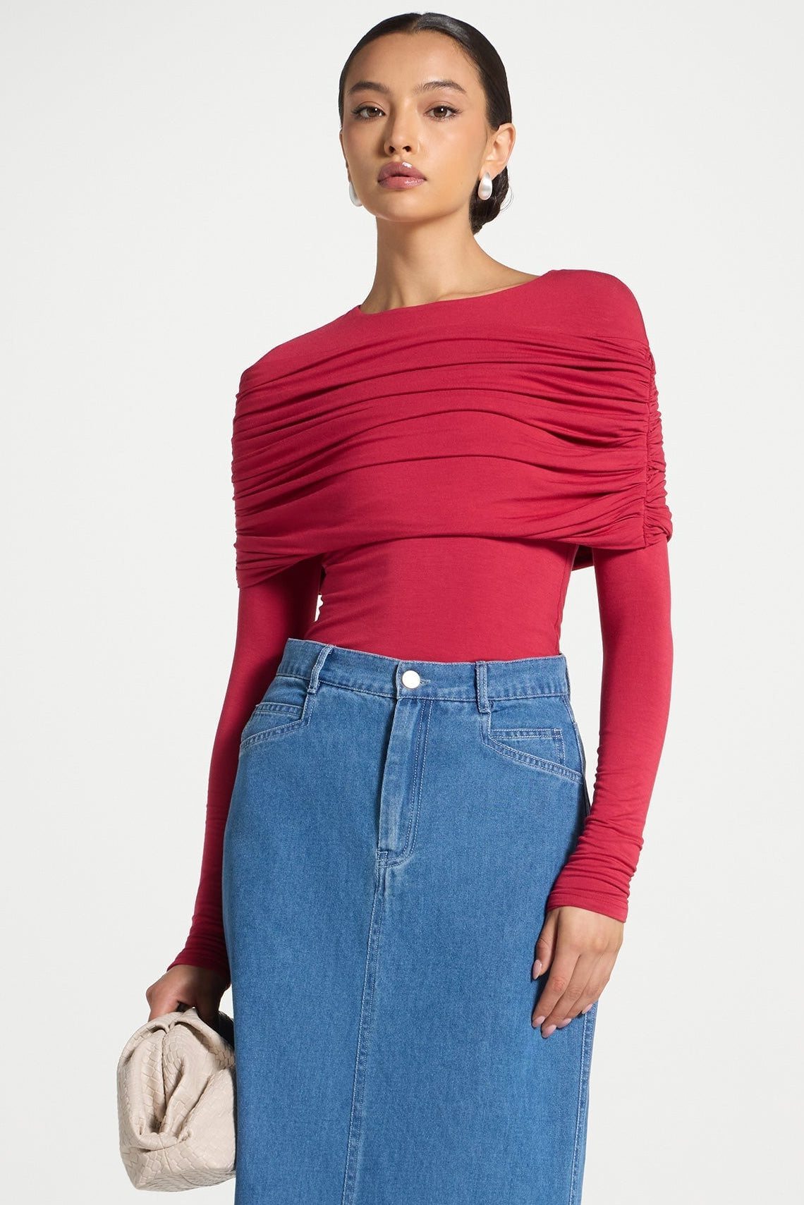 Denim Maxi Skirt Abayas Veiled 