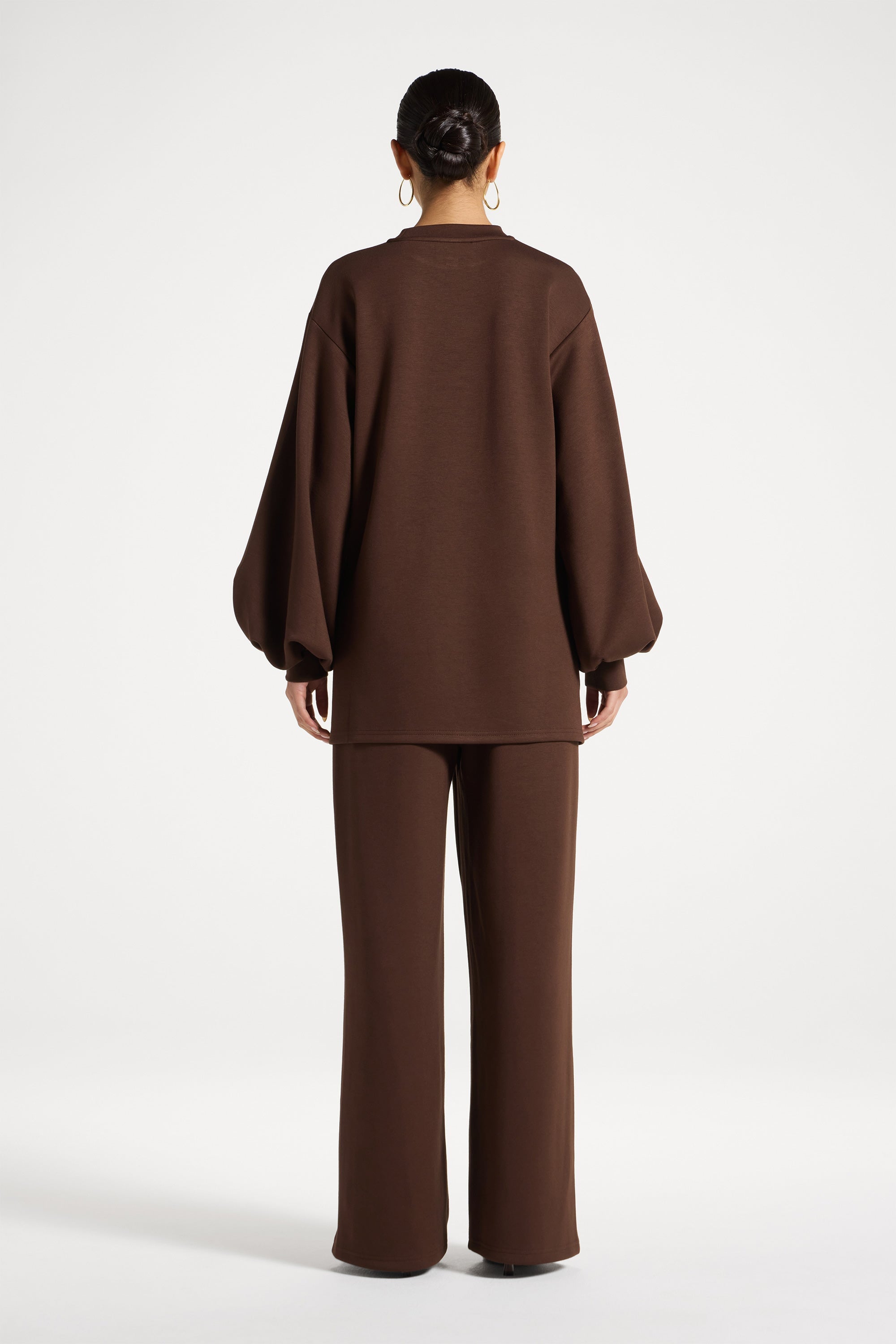 Dila Top & Pant Set - Espresso Abayas Veiled 
