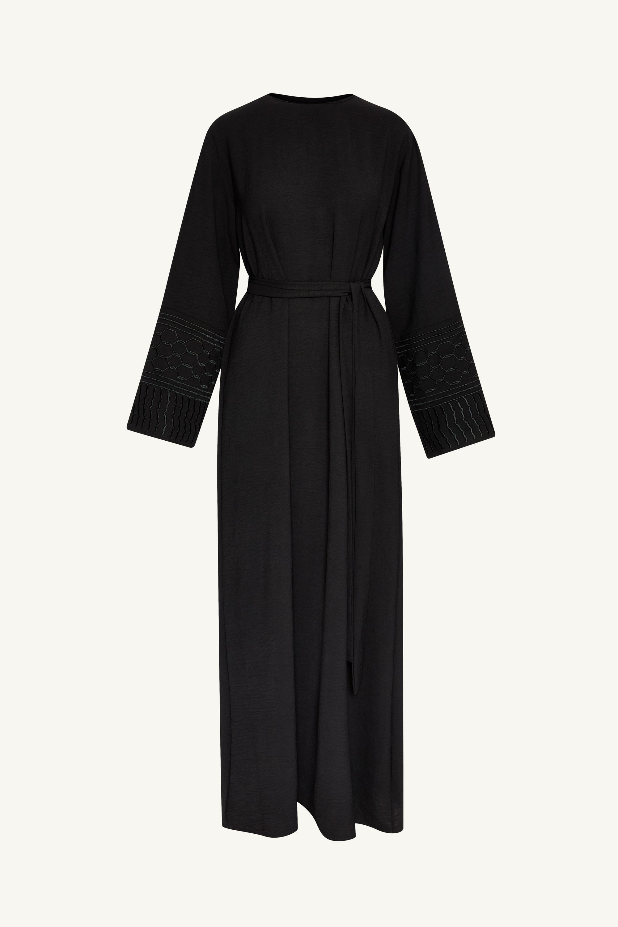 Dima Embroidered Maxi Dress - Black Abayas Veiled 