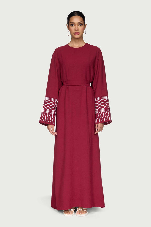 Dima Embroidered Maxi Dress - Karaz Abayas Veiled 