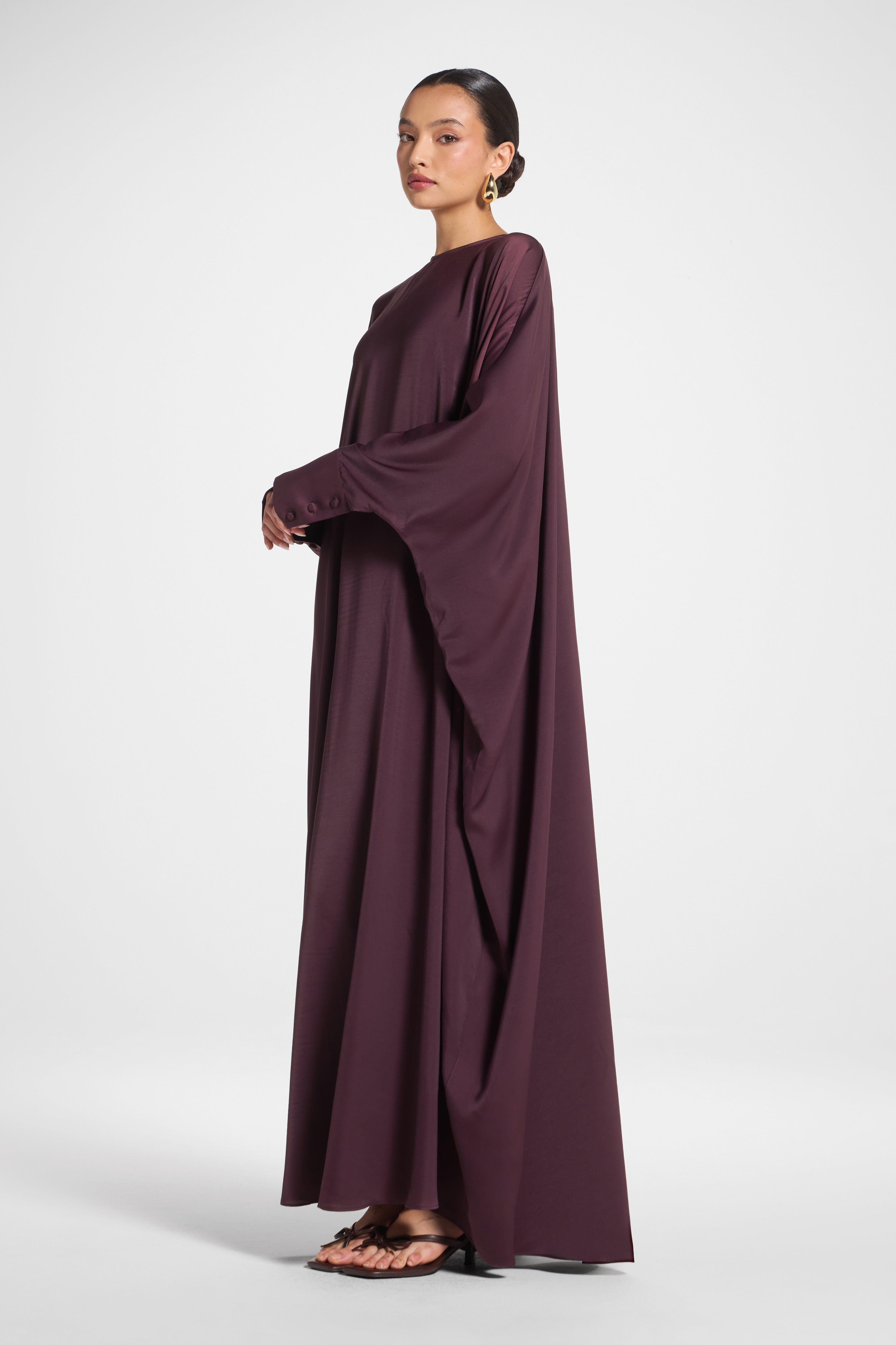 Dina Abaya - Deep Plum Abayas Veiled 