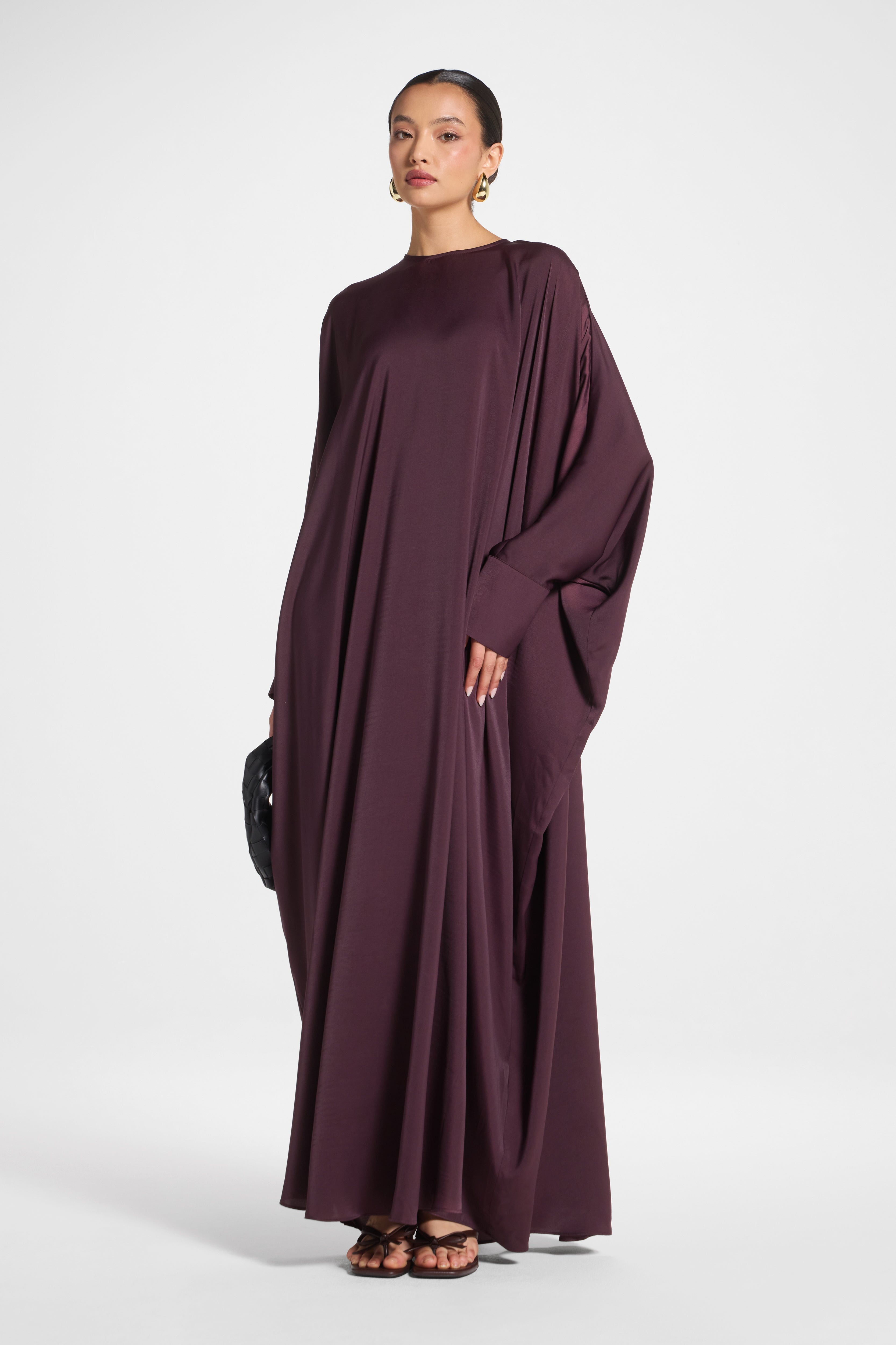 Dina Abaya - Deep Plum Abayas Veiled 
