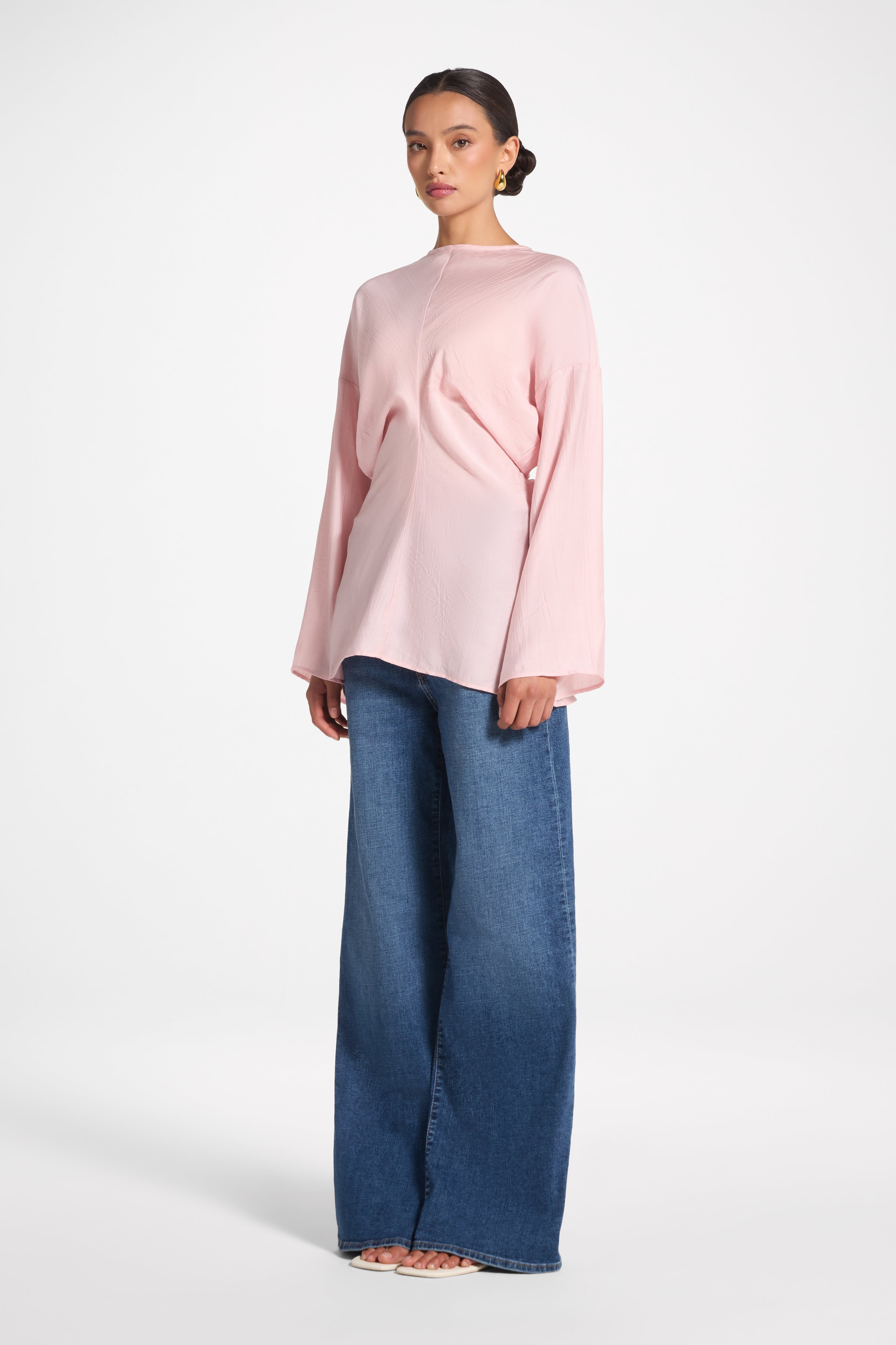 Dolman Sleeve Top - Baby Pink Veiled 