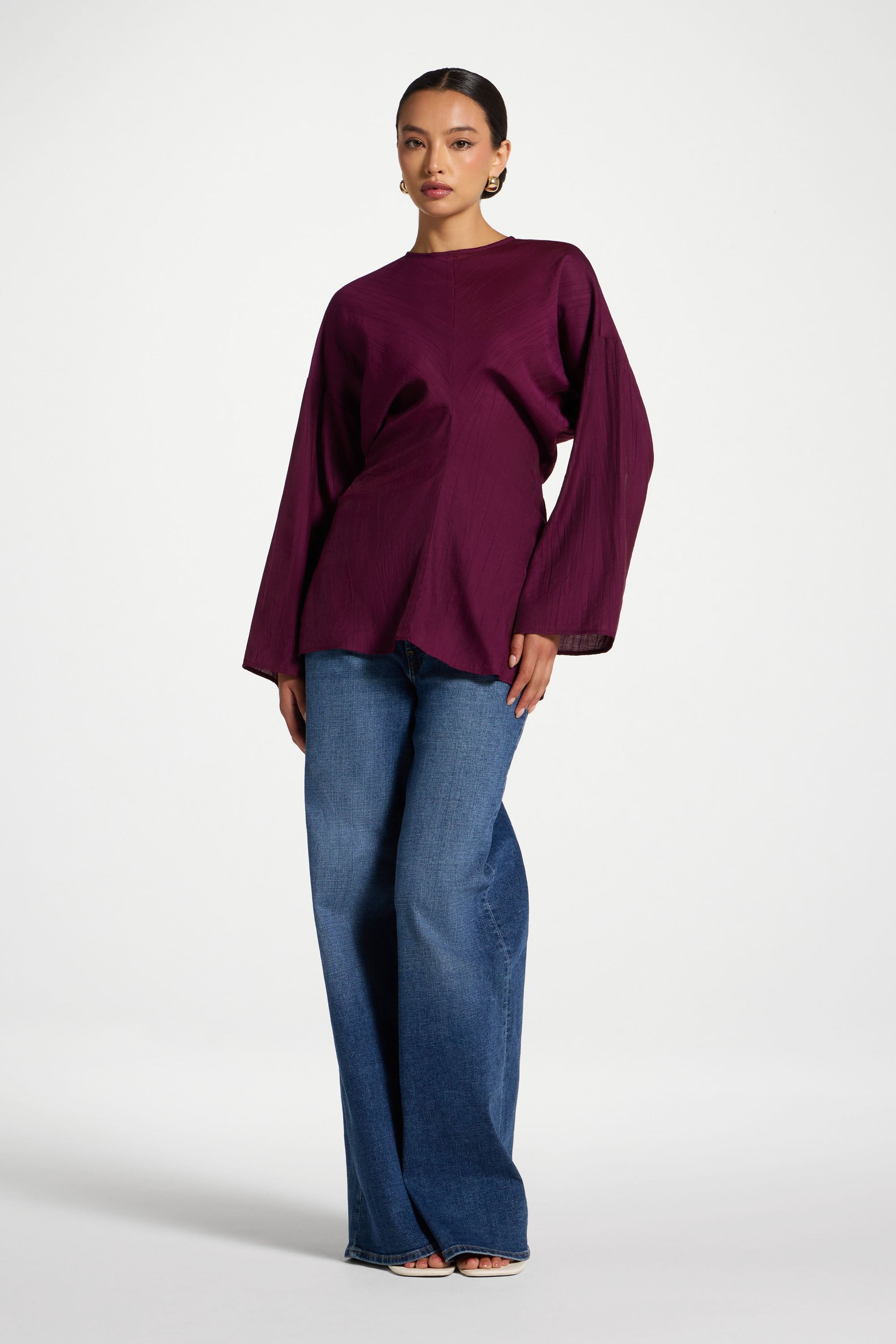 Dolman Sleeve Top - Black Currant Abayas Veiled 