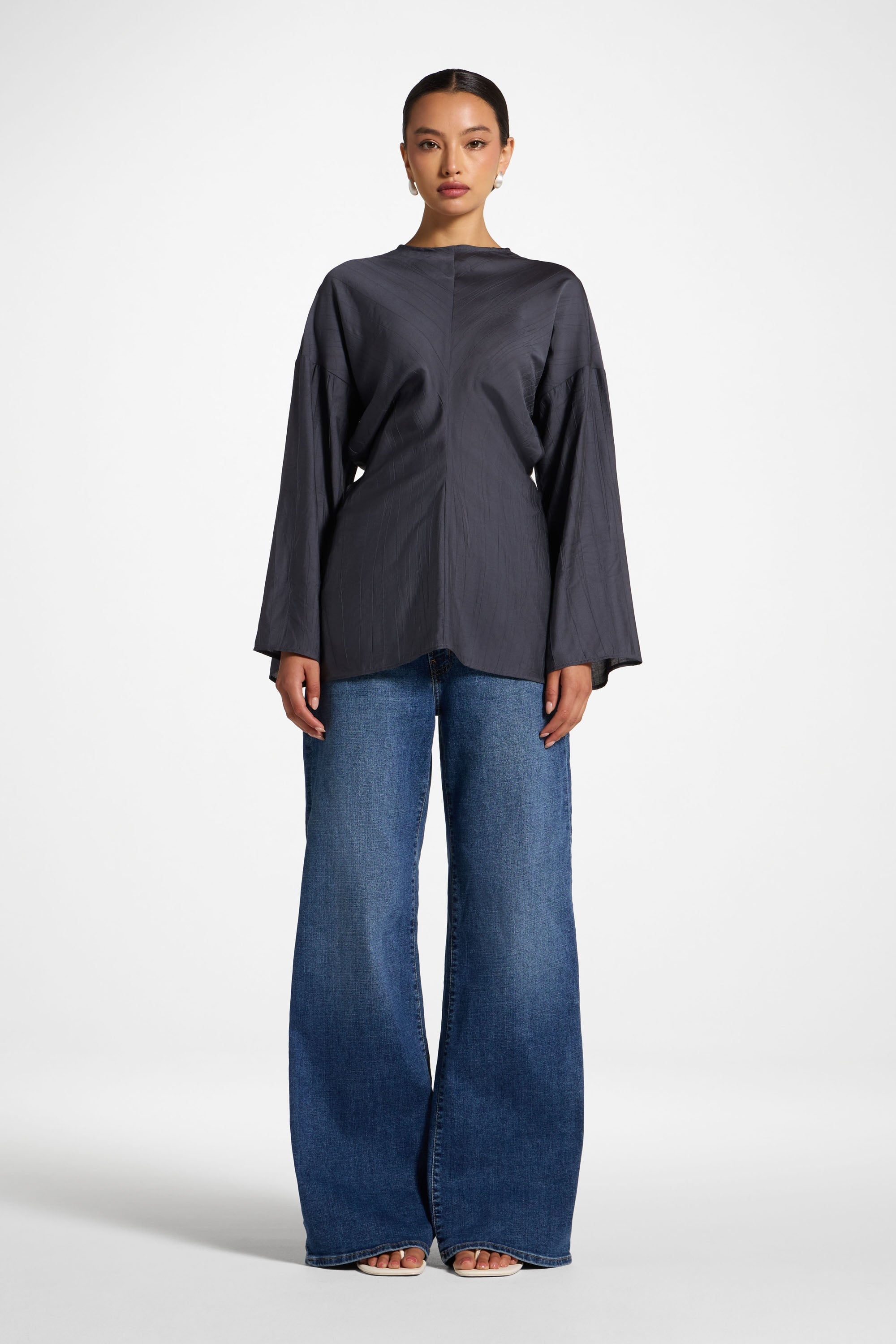 Dolman Sleeve Top - Dark Denim Abayas Veiled 