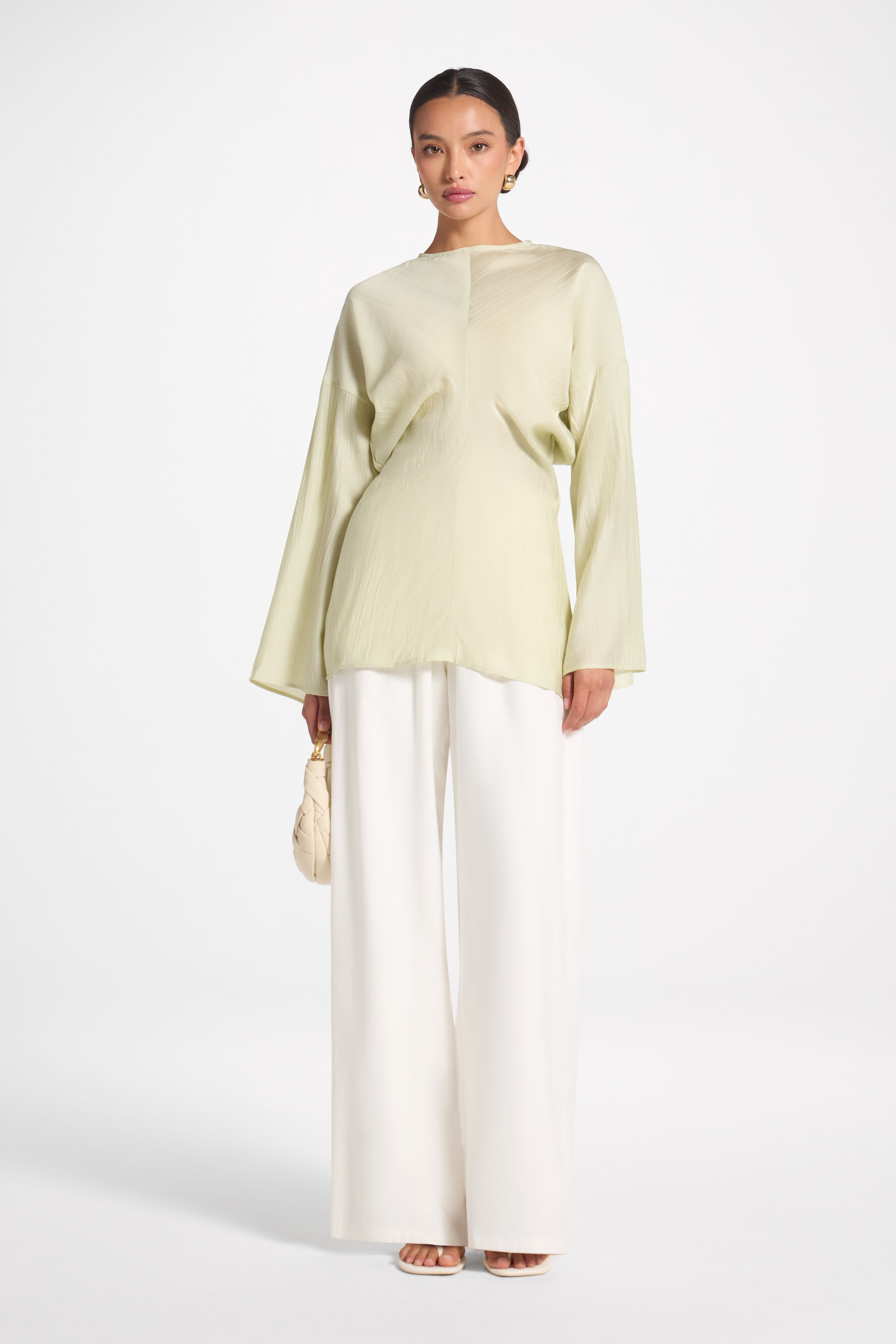 Dolman Sleeve Top - Pistachio Veiled 