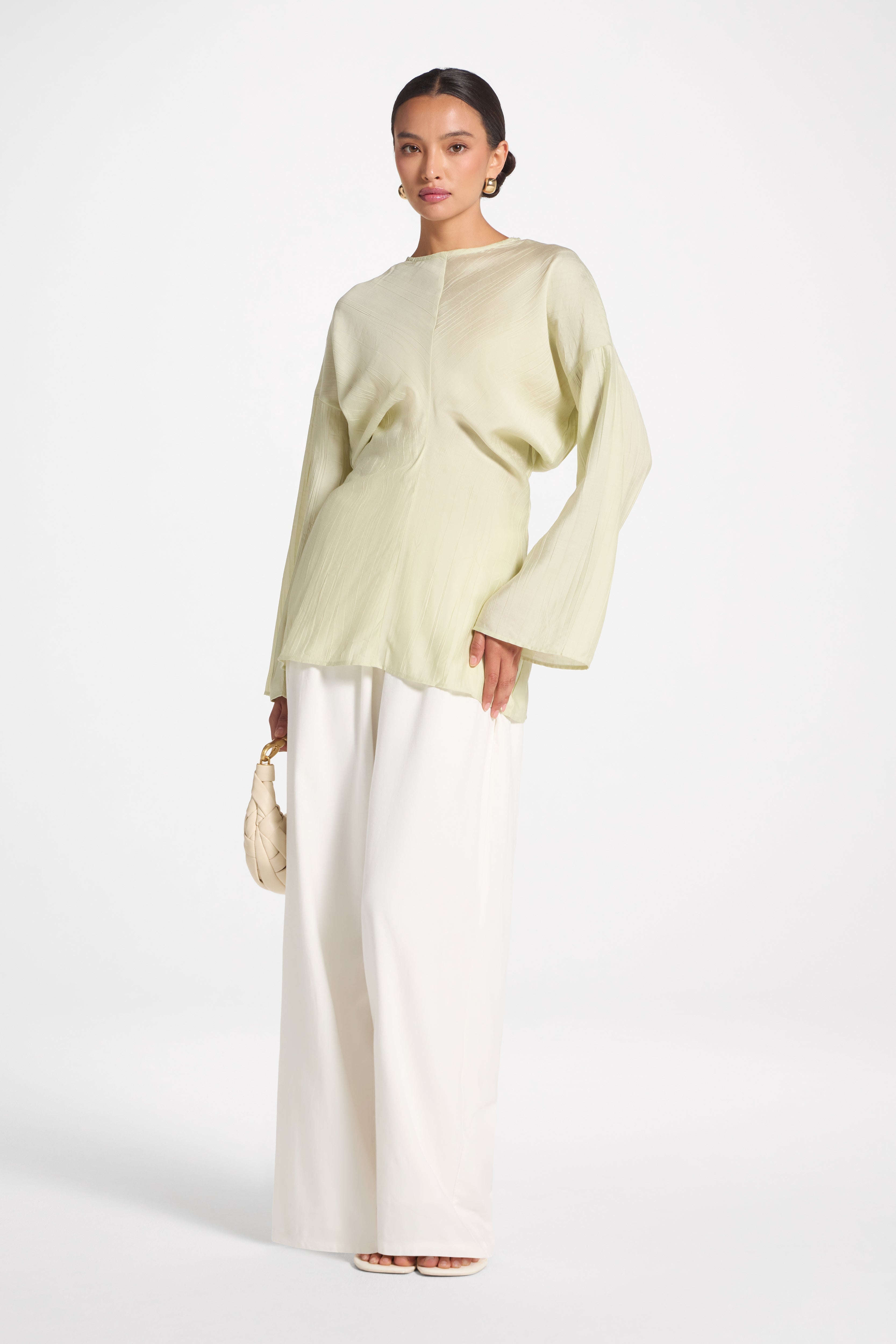 Dolman Sleeve Top - Pistachio Veiled 