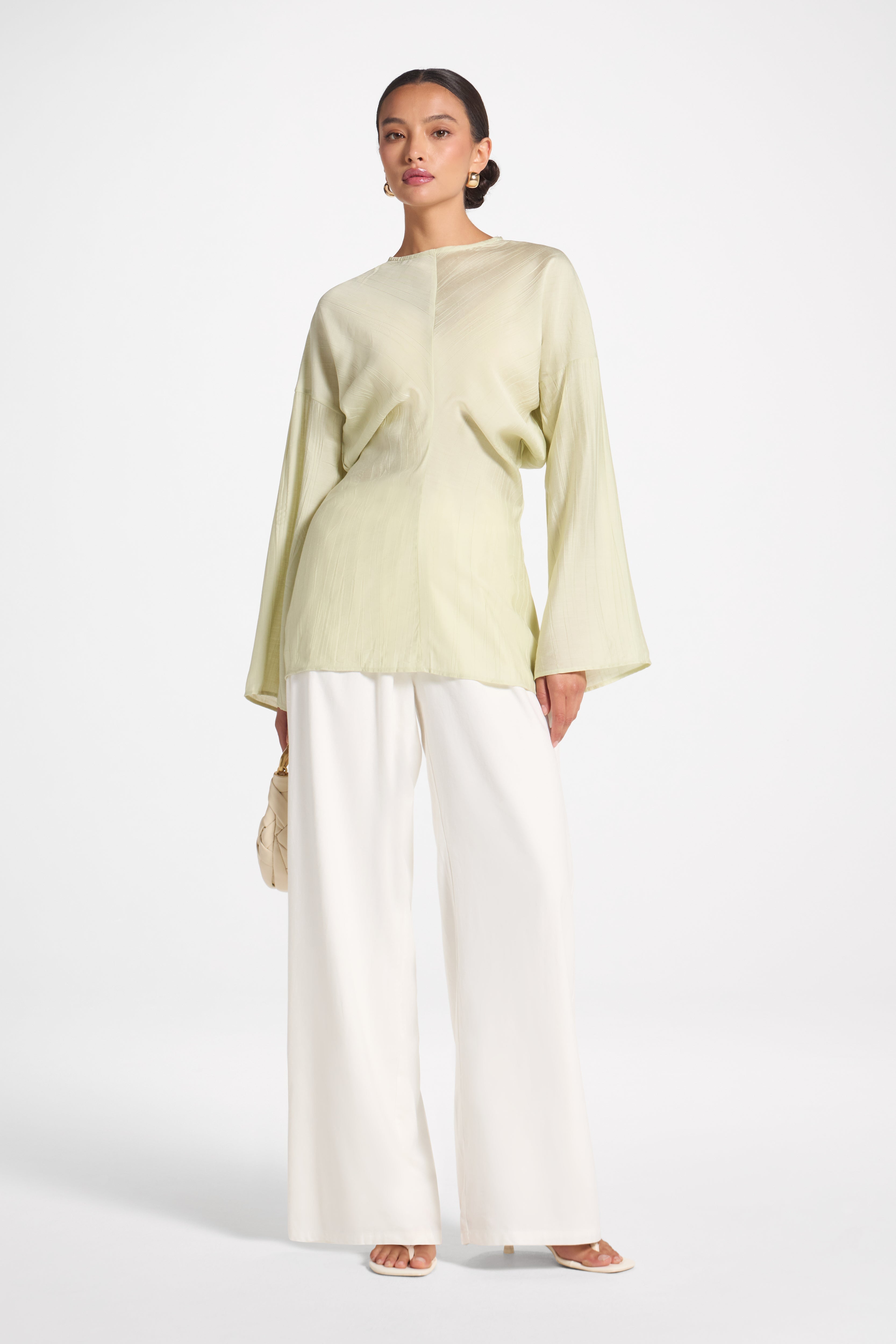 Dolman Sleeve Top - Pistachio Veiled 