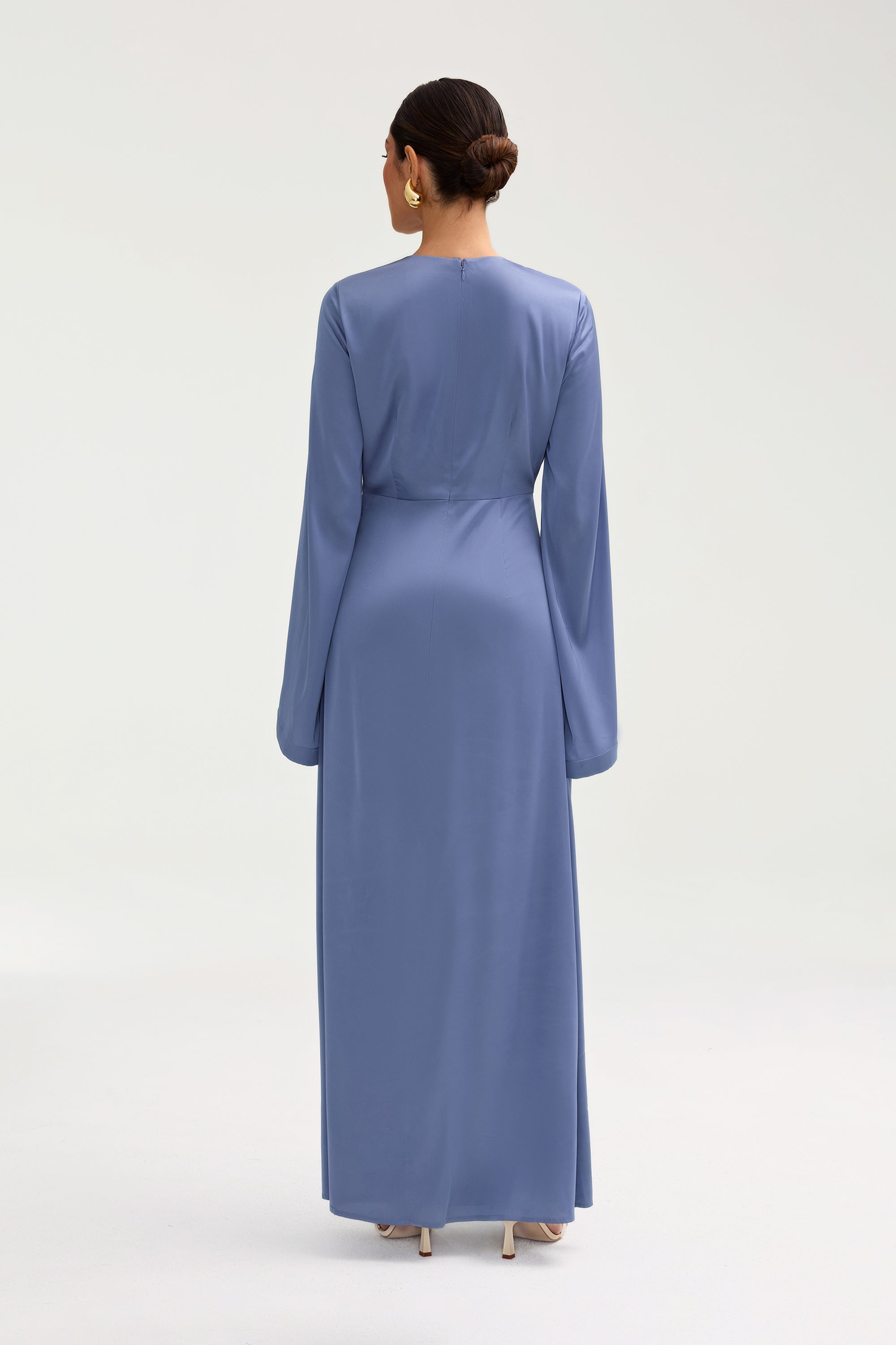 Dusty store blue maxi dress