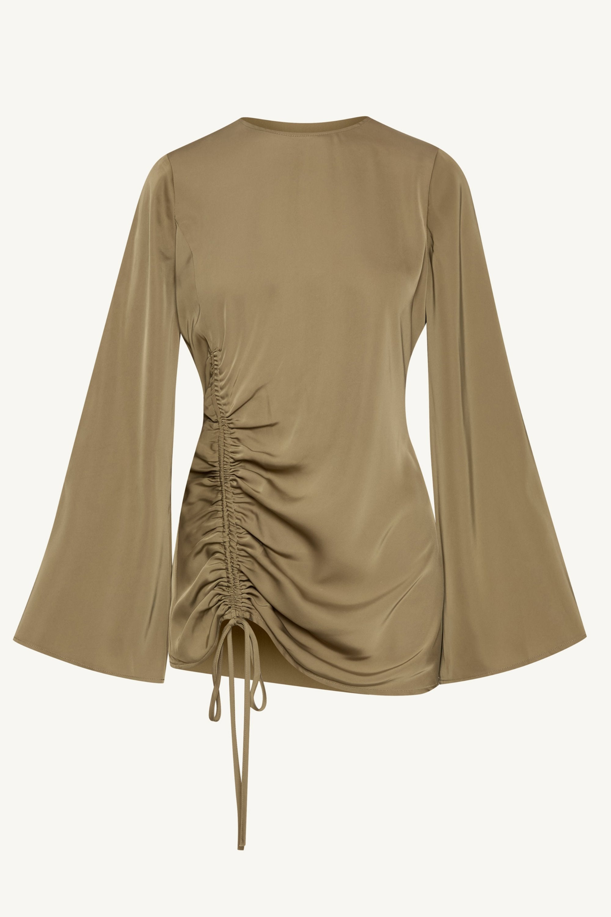 Duniya Rouched Flare Sleeve Top - Desert Palm Tops Veiled Collection 