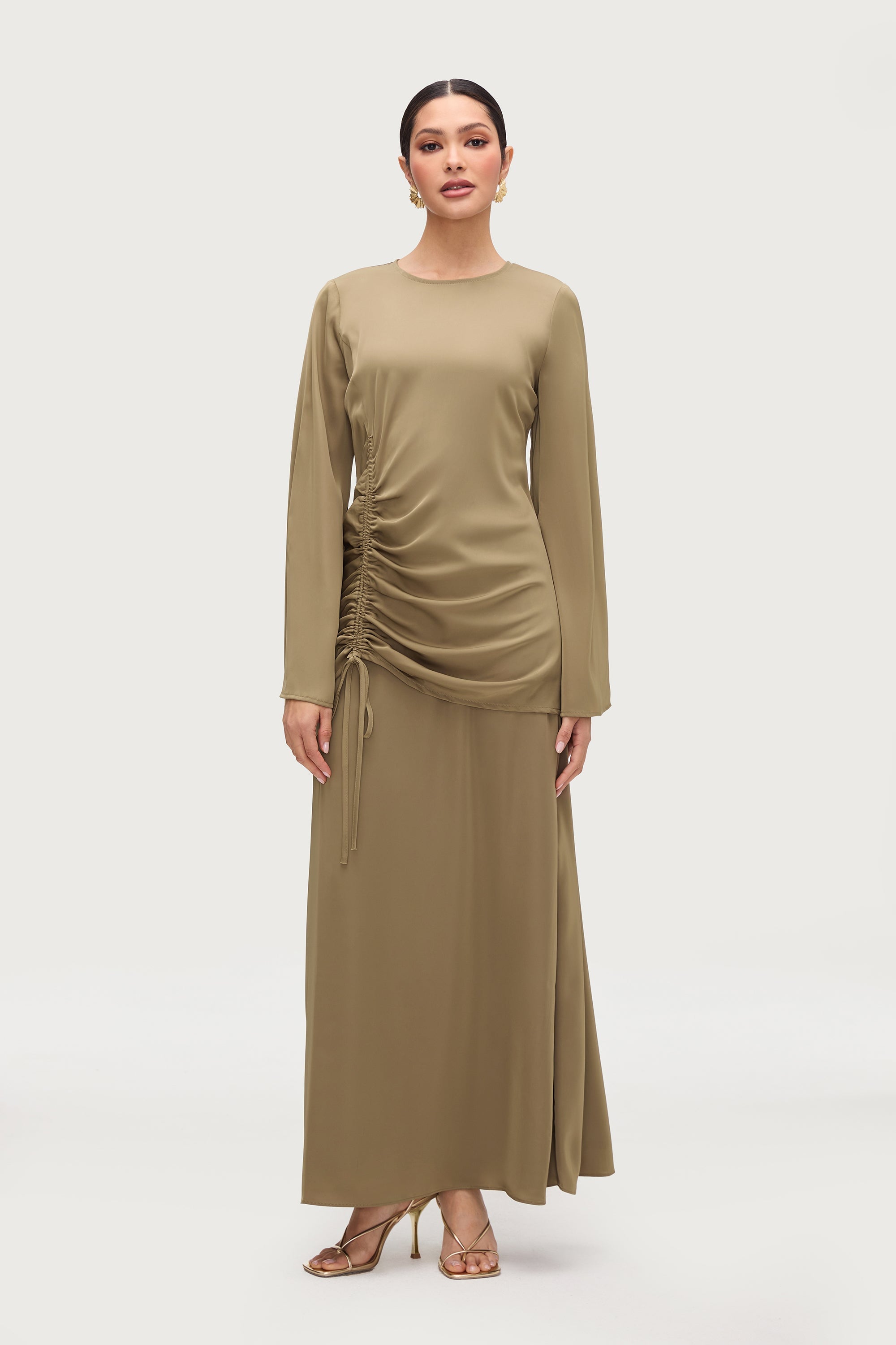 Duniya Rouched Flare Sleeve Top - Desert Palm Tops Veiled Collection 