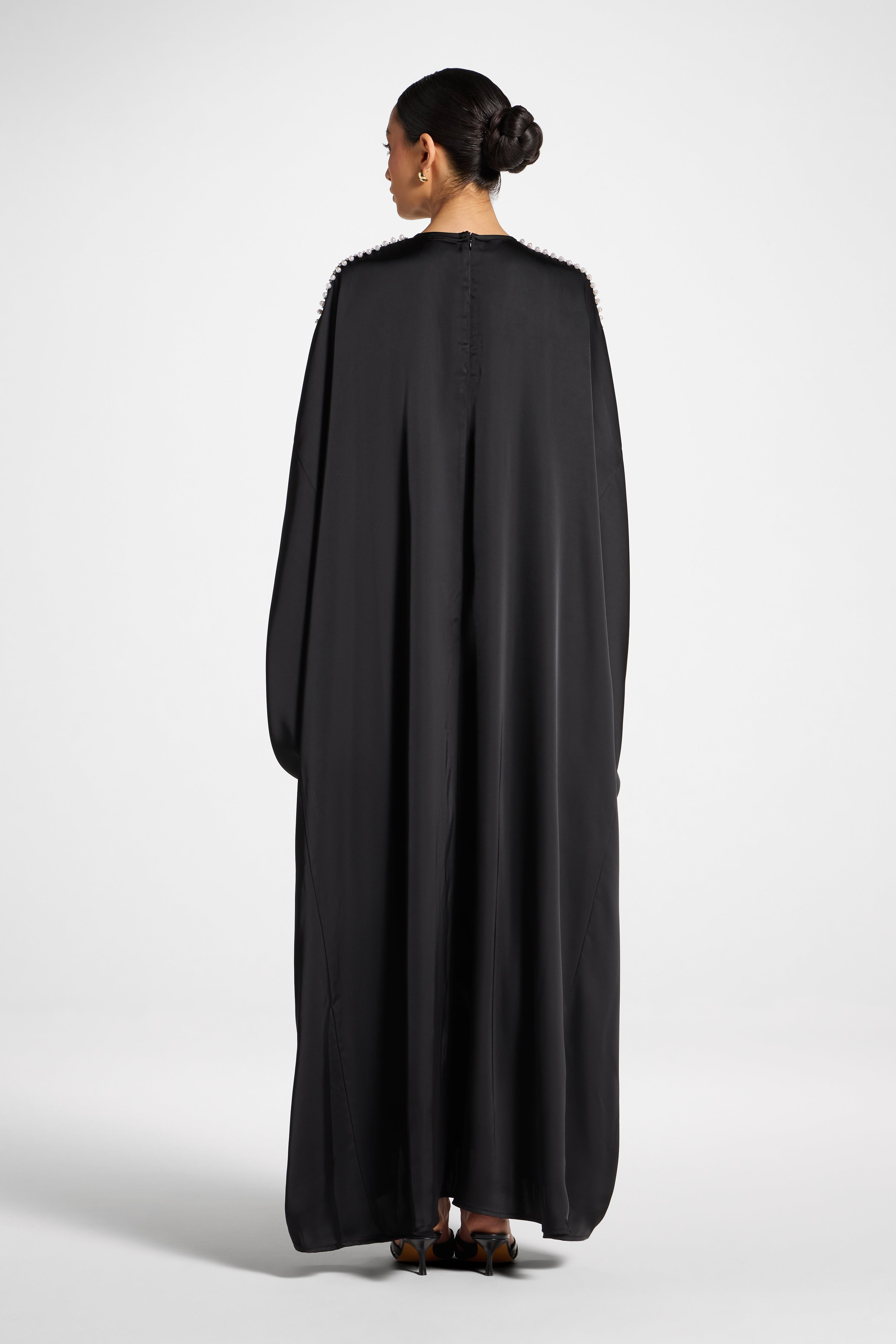 Embellished Butterfly Abaya Dress - Black Abayas Veiled 