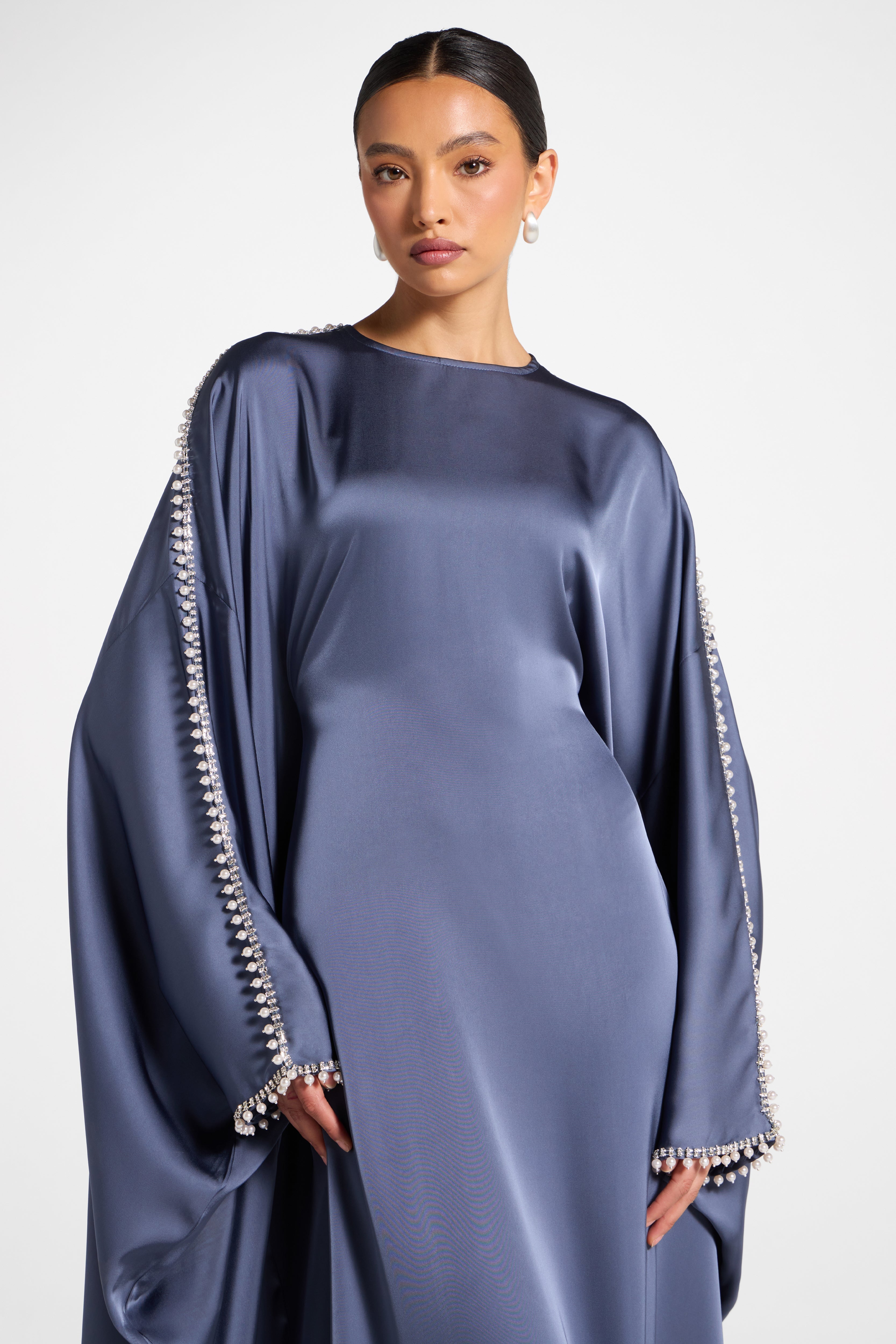 Embellished Butterfly Abaya Dress - Dusk Abayas Veiled 
