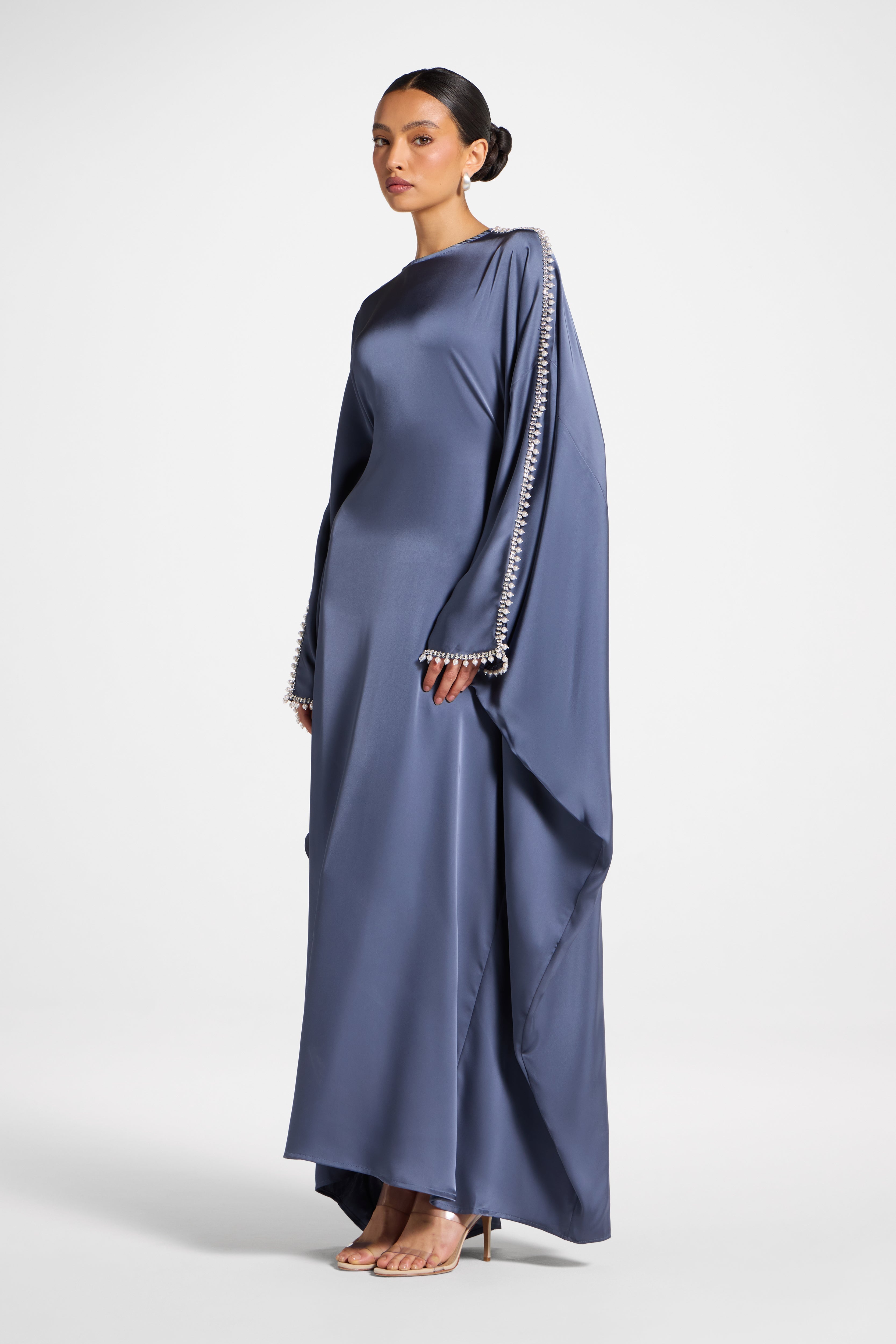 Embellished Butterfly Abaya Dress - Dusk Abayas Veiled 