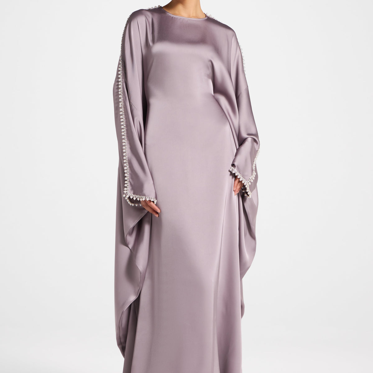 cotton linen butterfly abaya dress product info and reviews Embellished Butterfly Abaya Dress