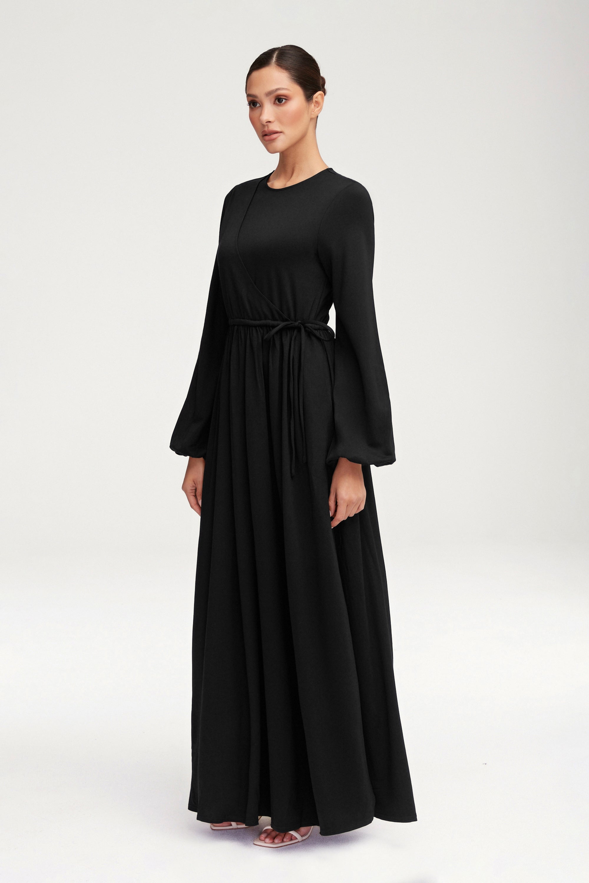 Emma Jersey Elastic Waist Maxi Dress - Black Clothing saigonodysseyhotel 