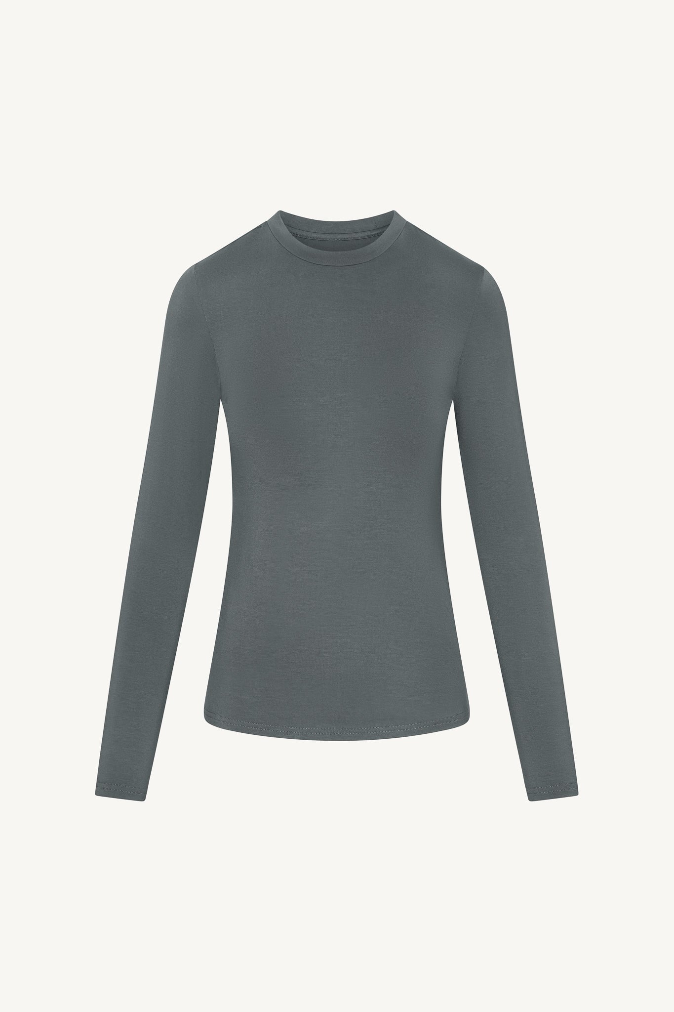 Essential Bamboo Long Sleeve Top - Grey Abayas Veiled 