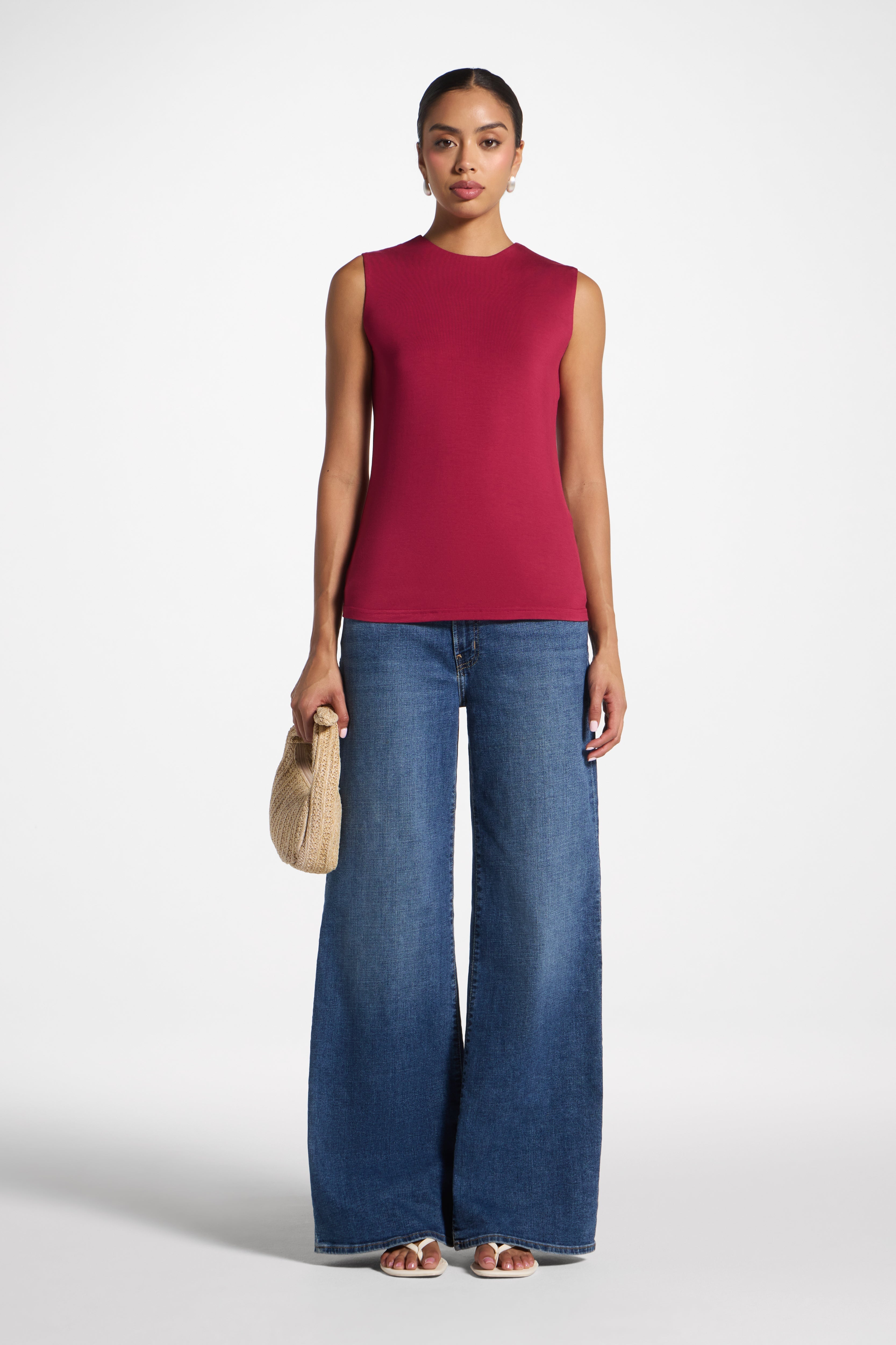 Essential Bamboo Tank Top - Raspberry Abayas Veiled 