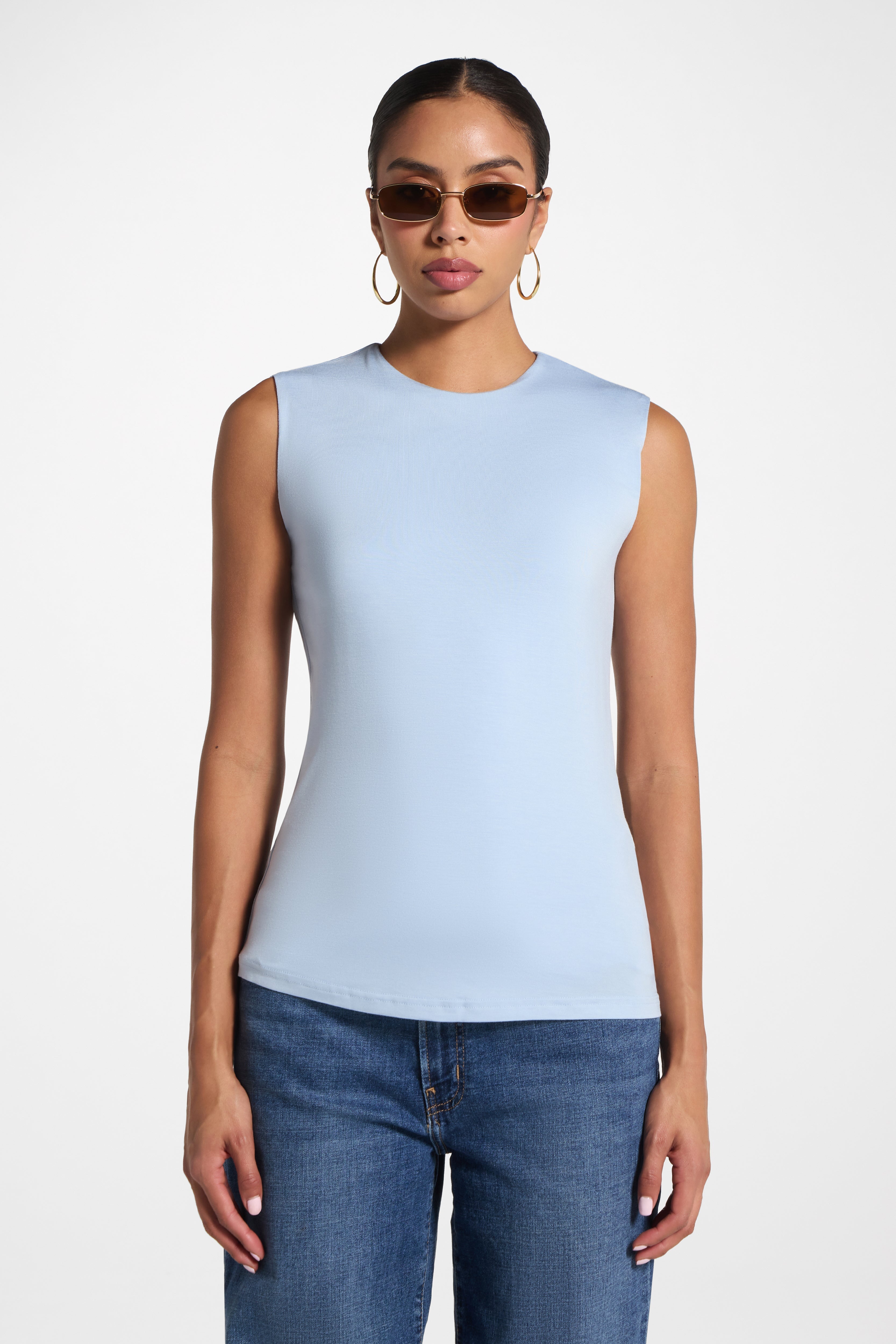 Essential Bamboo Tank Top - Sky Abayas Veiled 