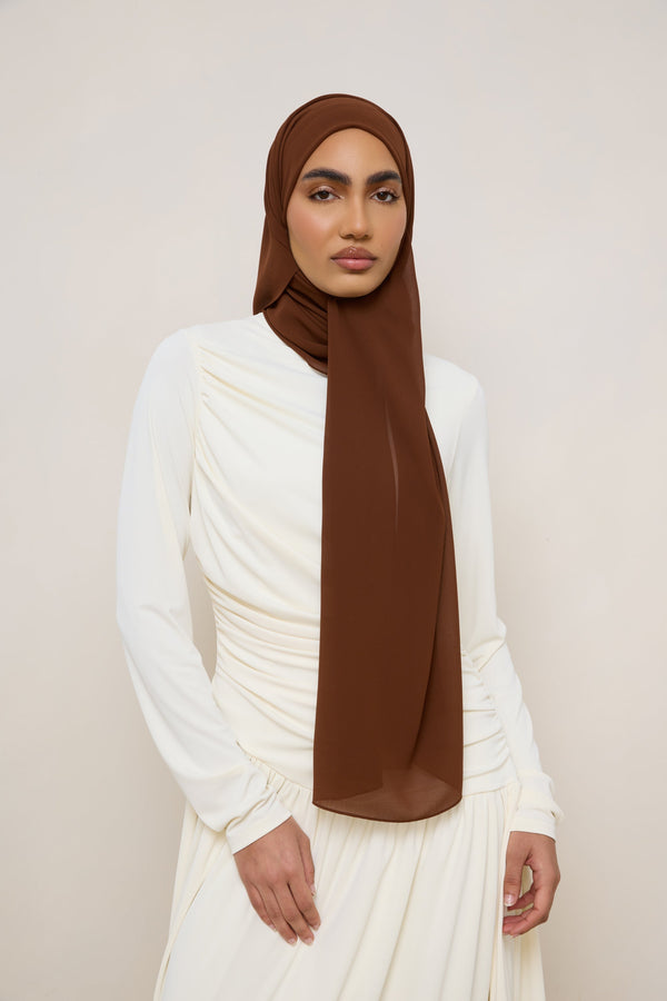 Essential Chiffon Hijab - Caramel Hijabs Veiled 