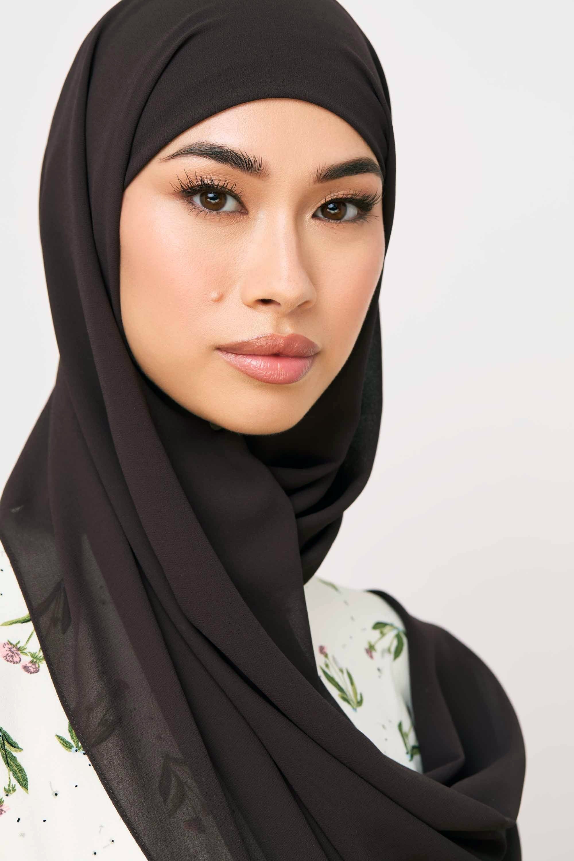 Essential Chiffon Hijab - Chocolate Plum Hijabs Veiled 