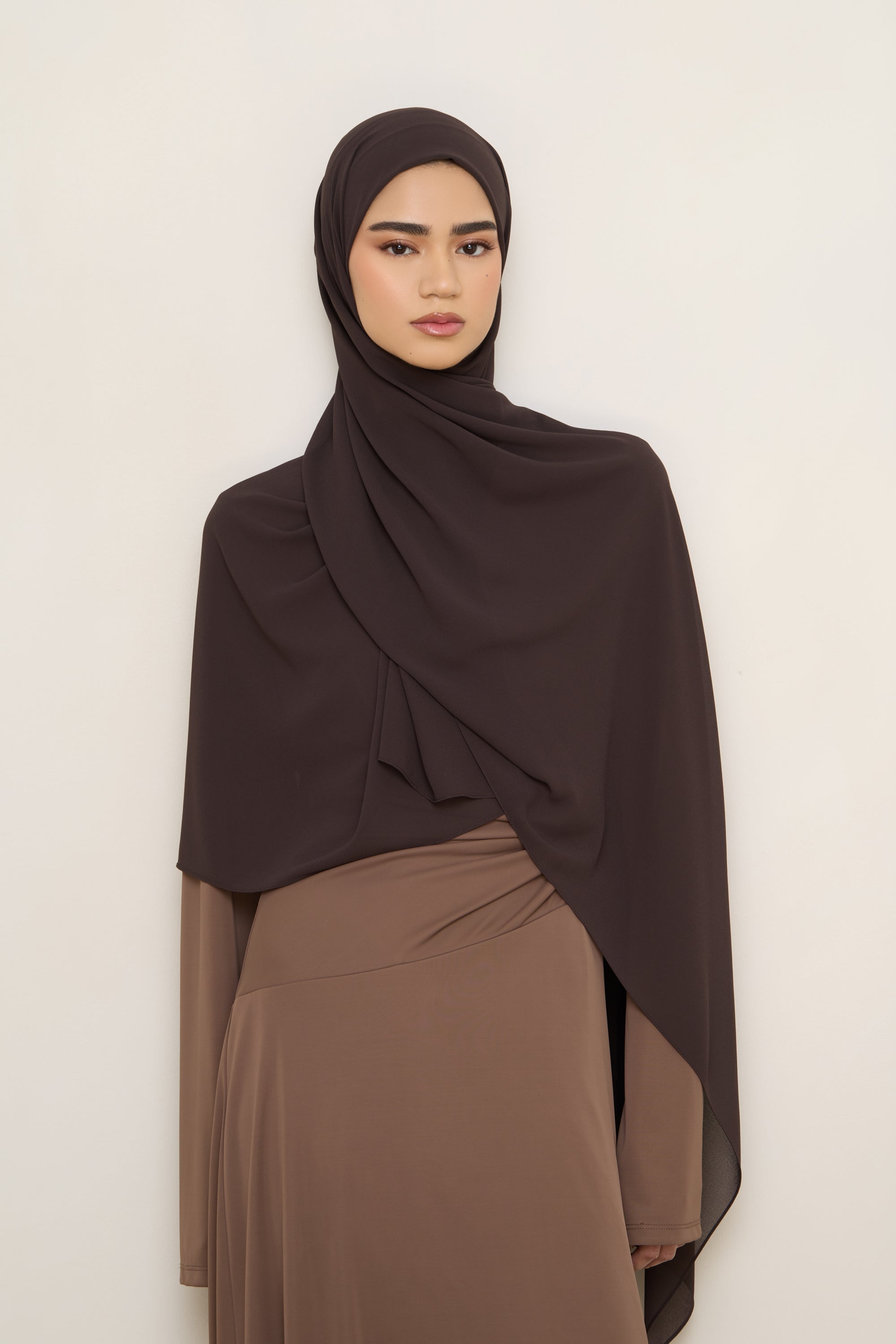 Essential Chiffon Hijab - Chocolate Torte Hijabs Veiled 