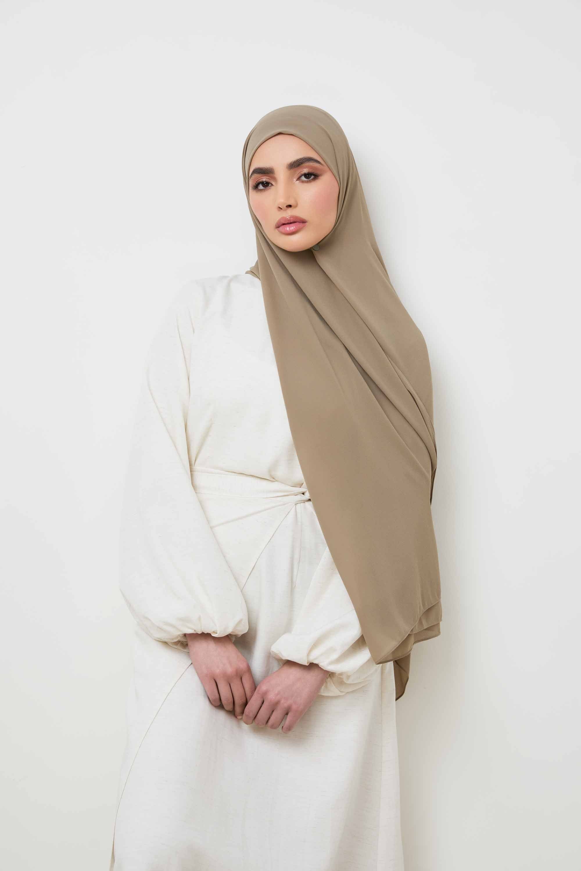 Essential Chiffon Hijab - Dried Sage Accessories saigonodysseyhotel 