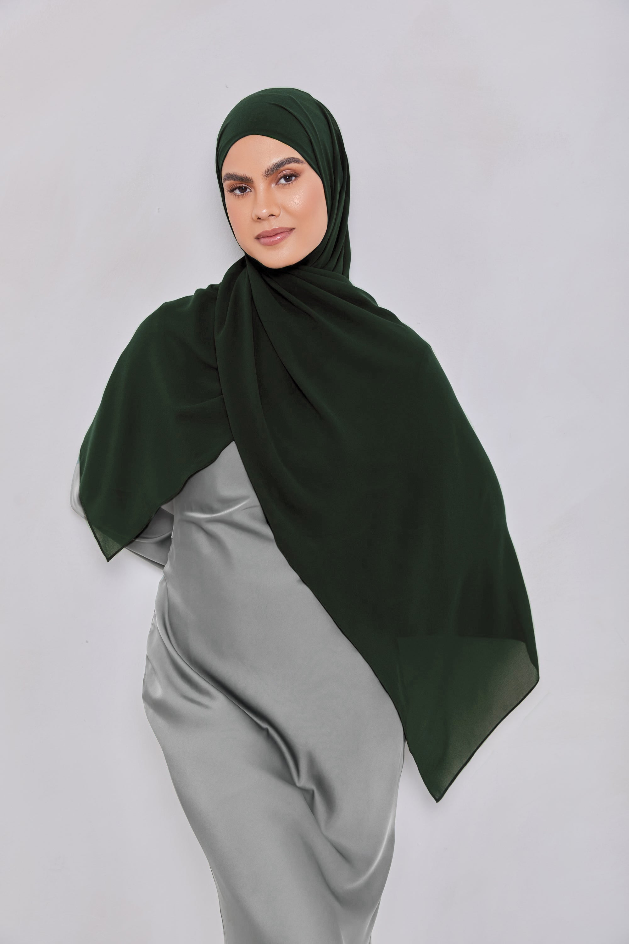 Essential Chiffon Hijab - Forest Green Hijabs Veiled Collection 