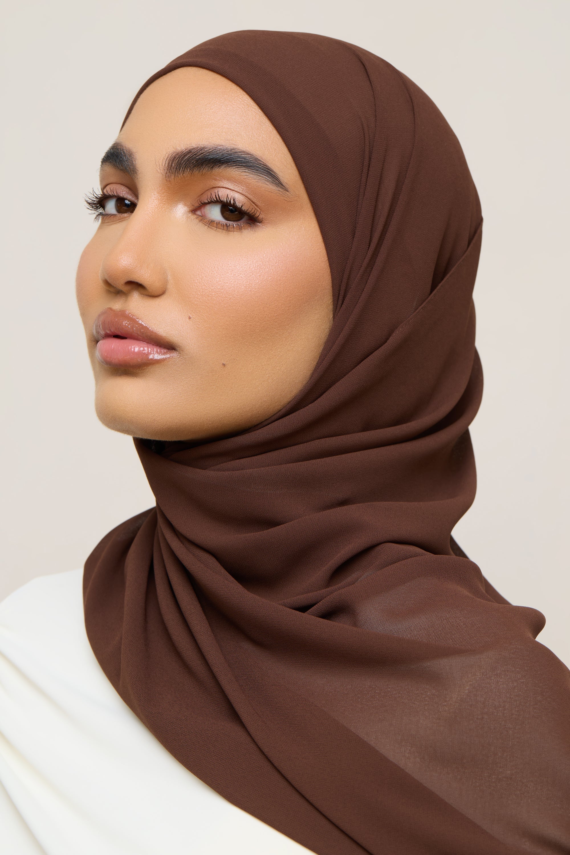 Essential Chiffon Hijab - Ganache Hijabs Veiled 