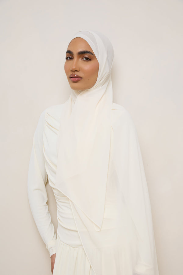 Essential Chiffon Hijab - Ivory Hijabs Veiled 