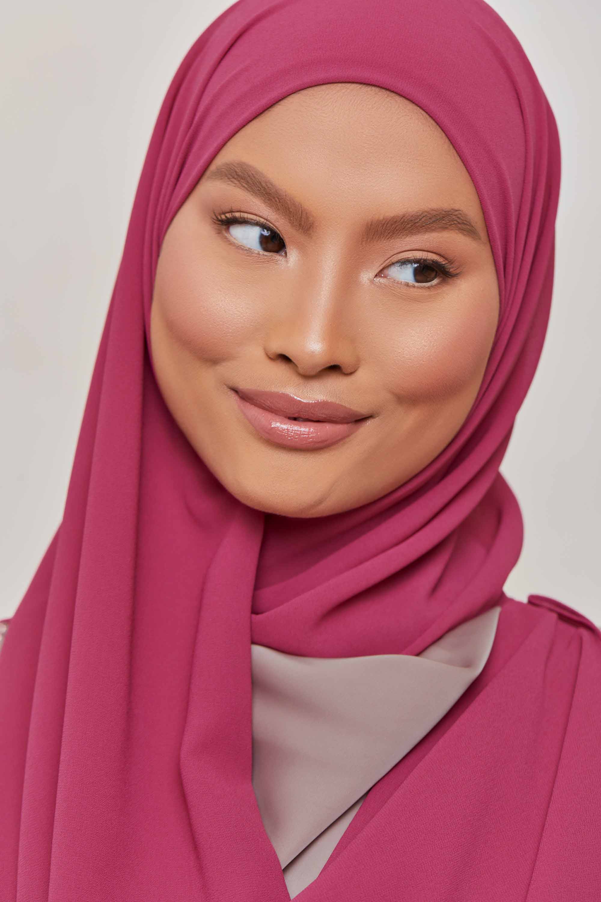 Essential Chiffon Hijab - Magenta Hijabs Veiled Collection 