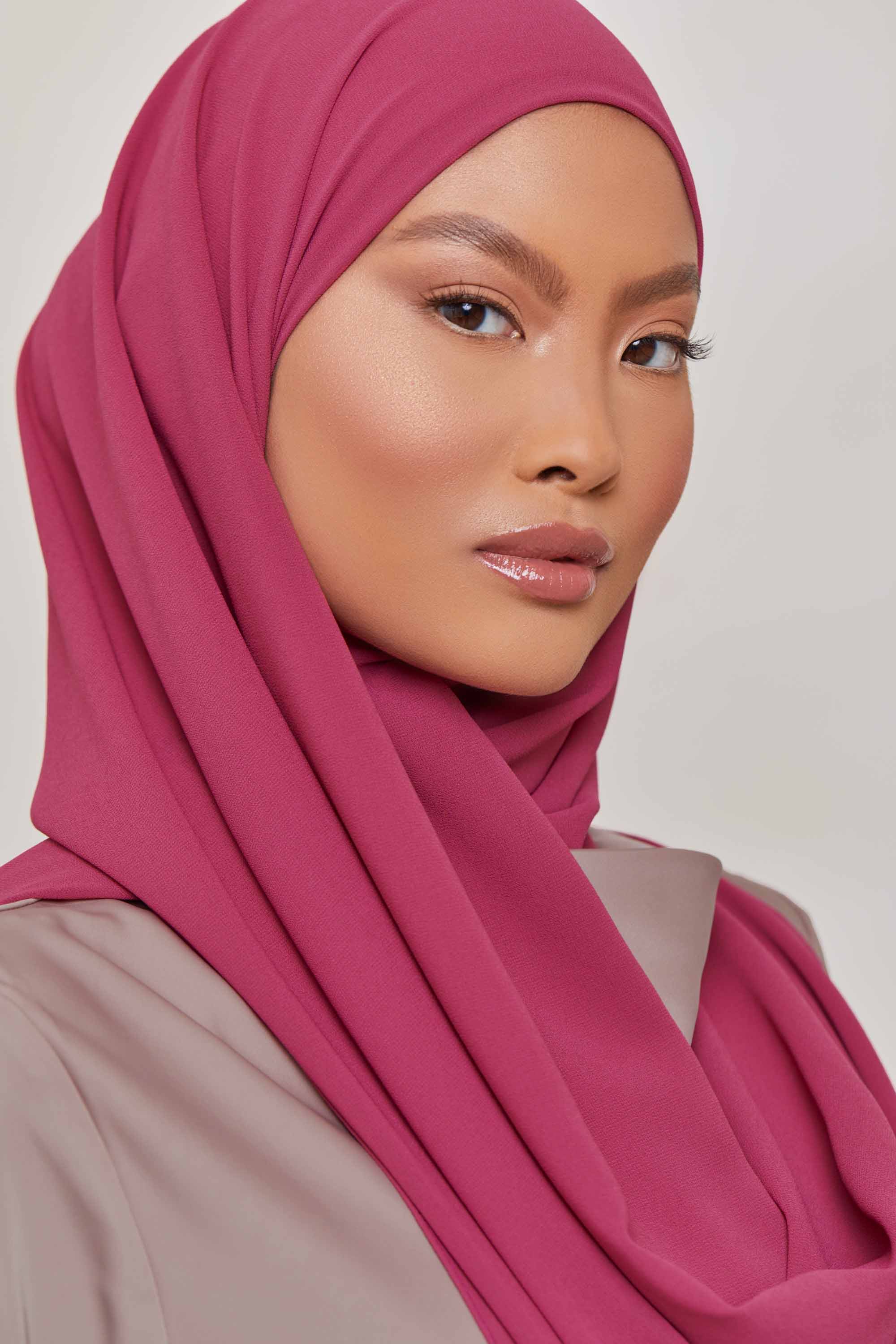 Essential Chiffon Hijab - Magenta Hijabs Veiled Collection 