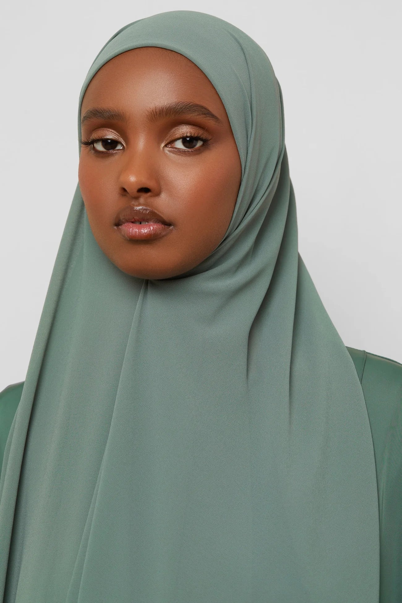 Essential Chiffon Hijab & Matching Undercap Set - Chinois Green Veiled 