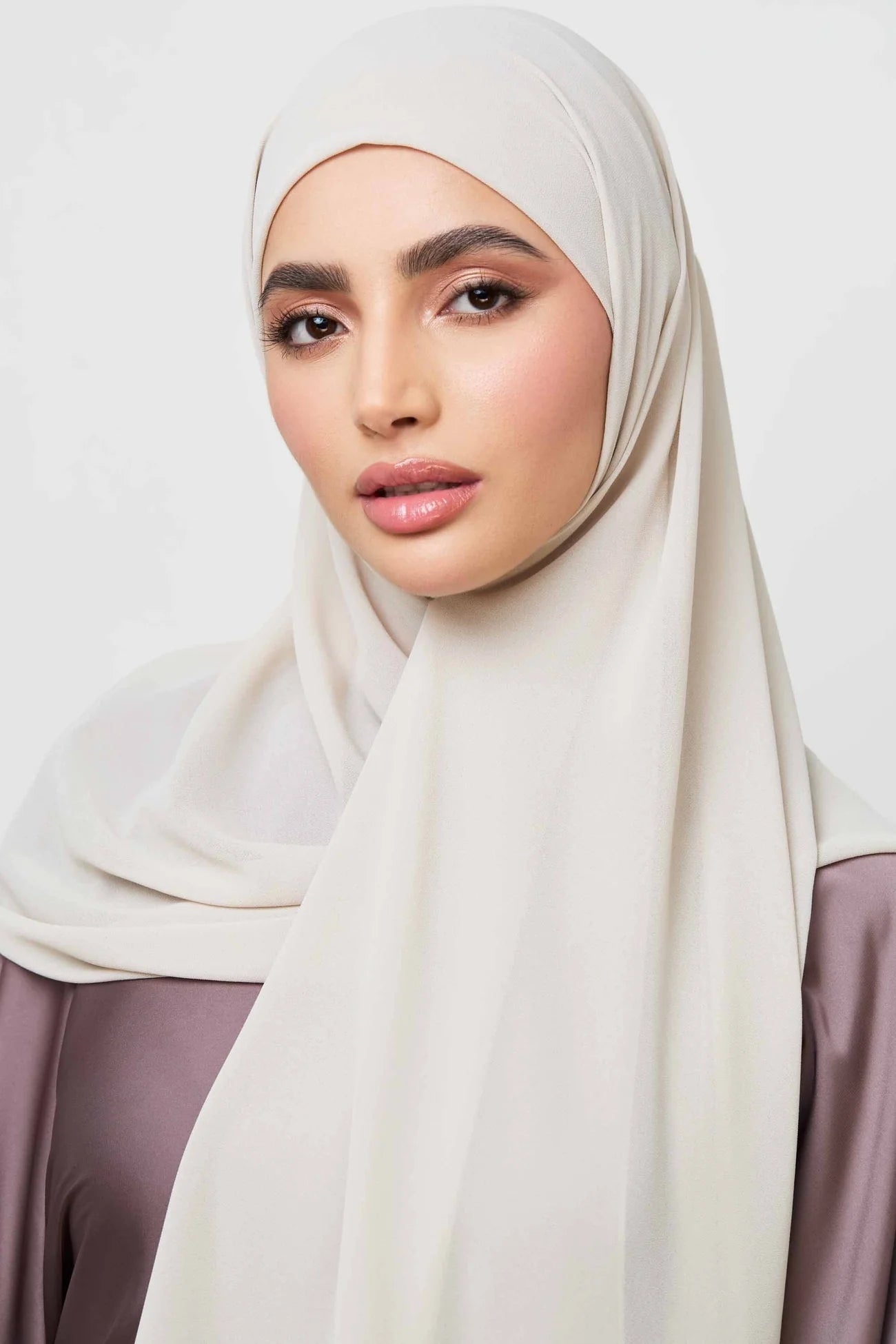 Essential Chiffon Hijab & Matching Undercap Set - Stone Veiled 